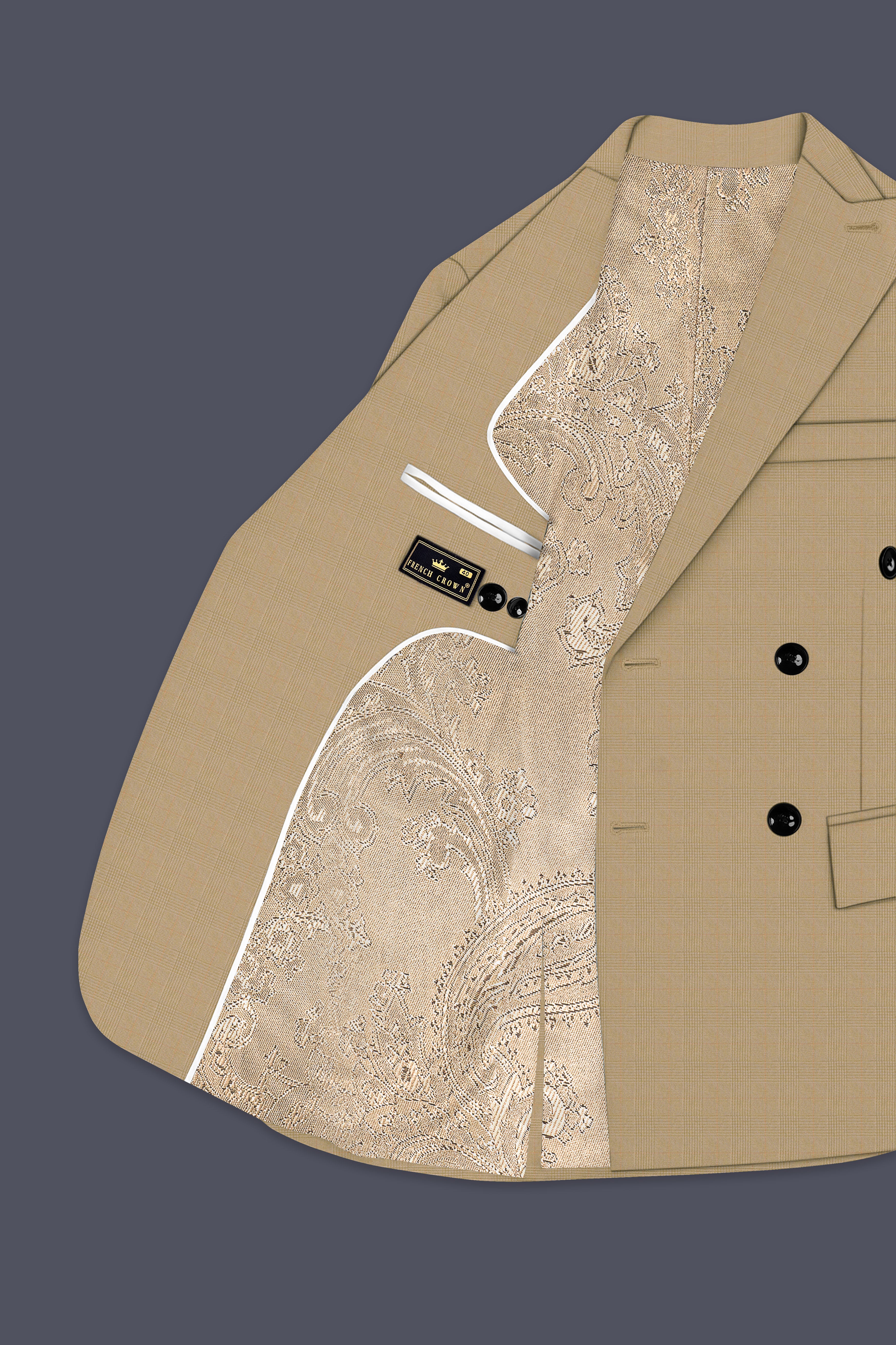 Sandrift Brown Double Breasted Suit