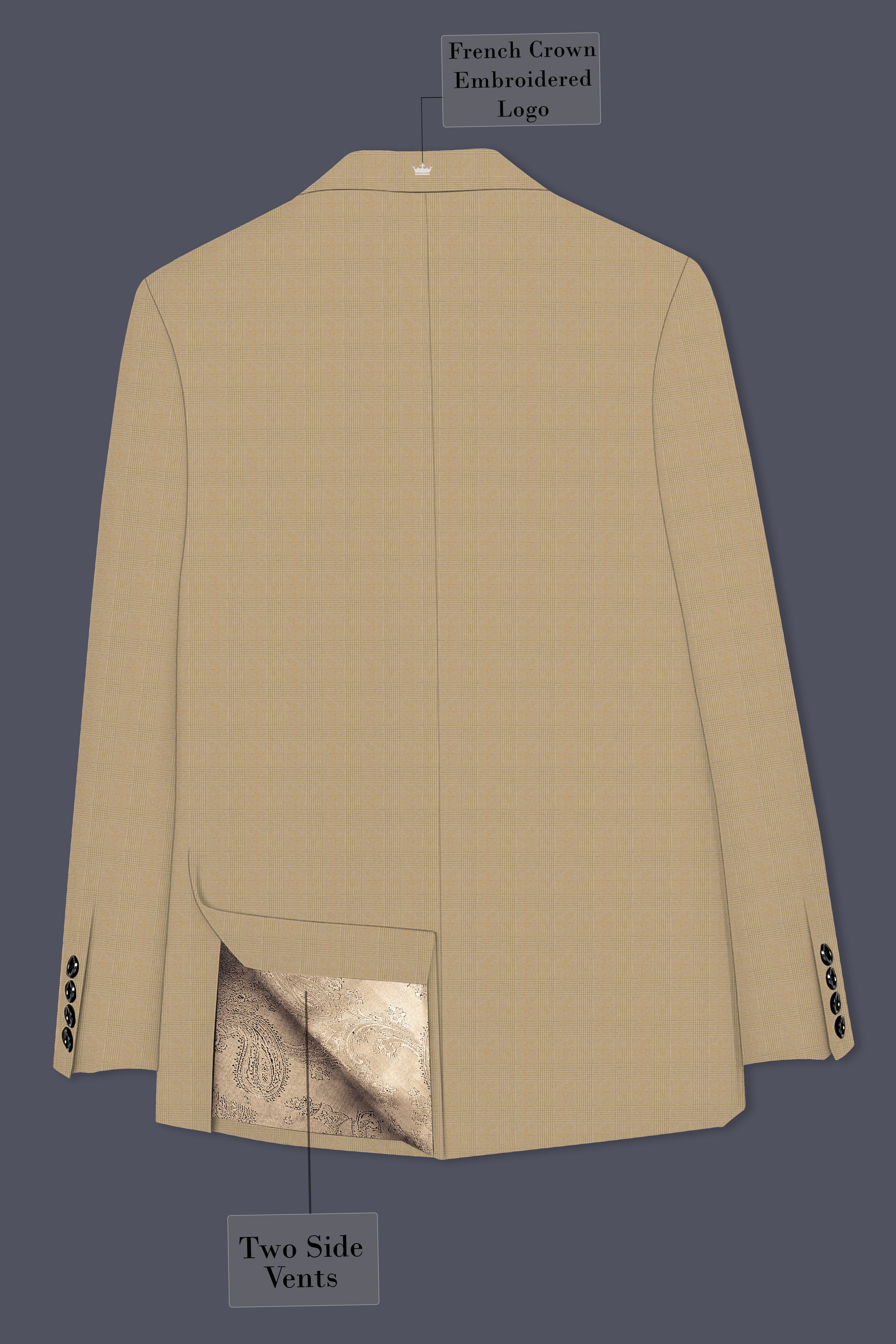 Sandrift Brown Double Breasted Suit