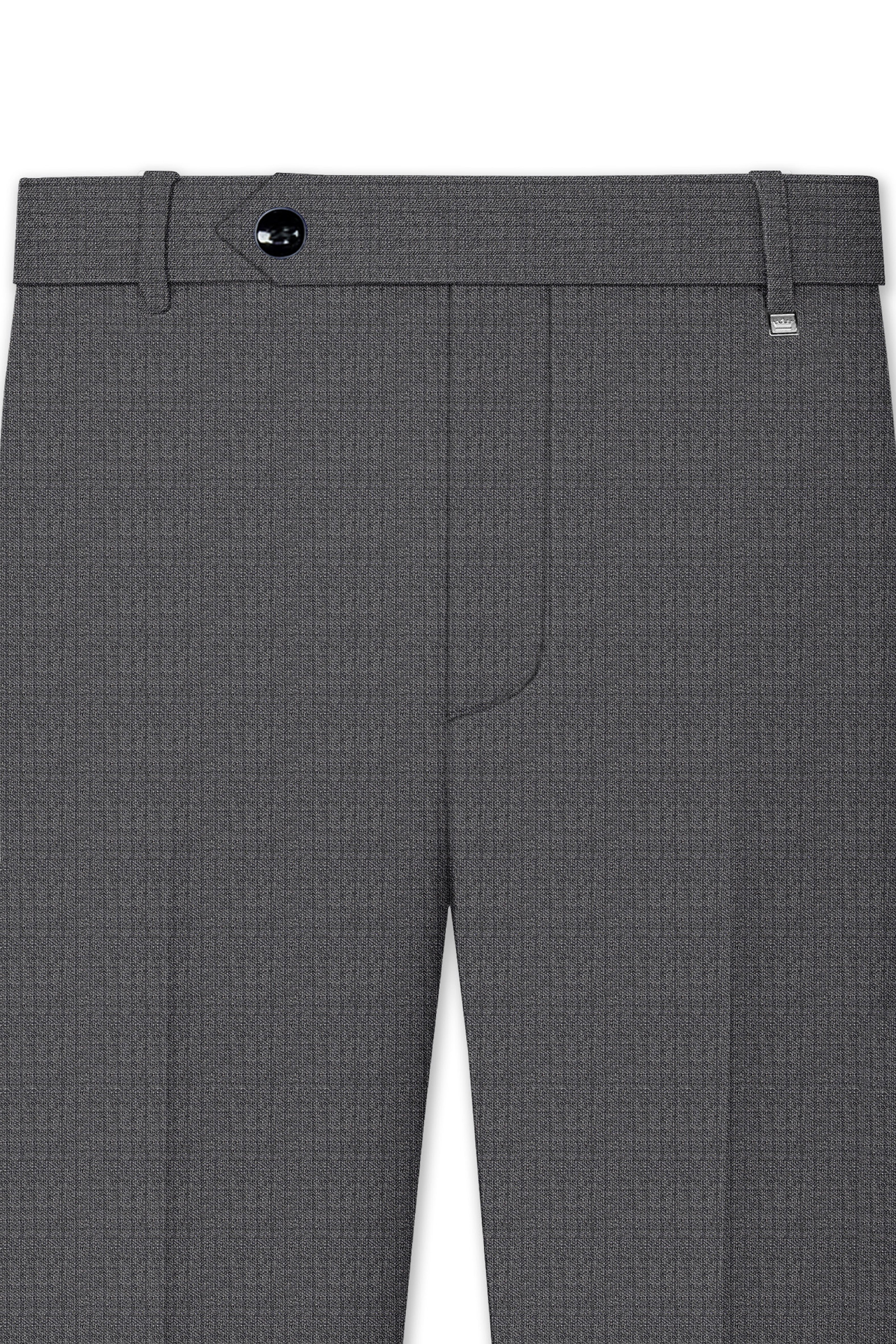 Vampire Gray Cross Placket Bandhgala Suit