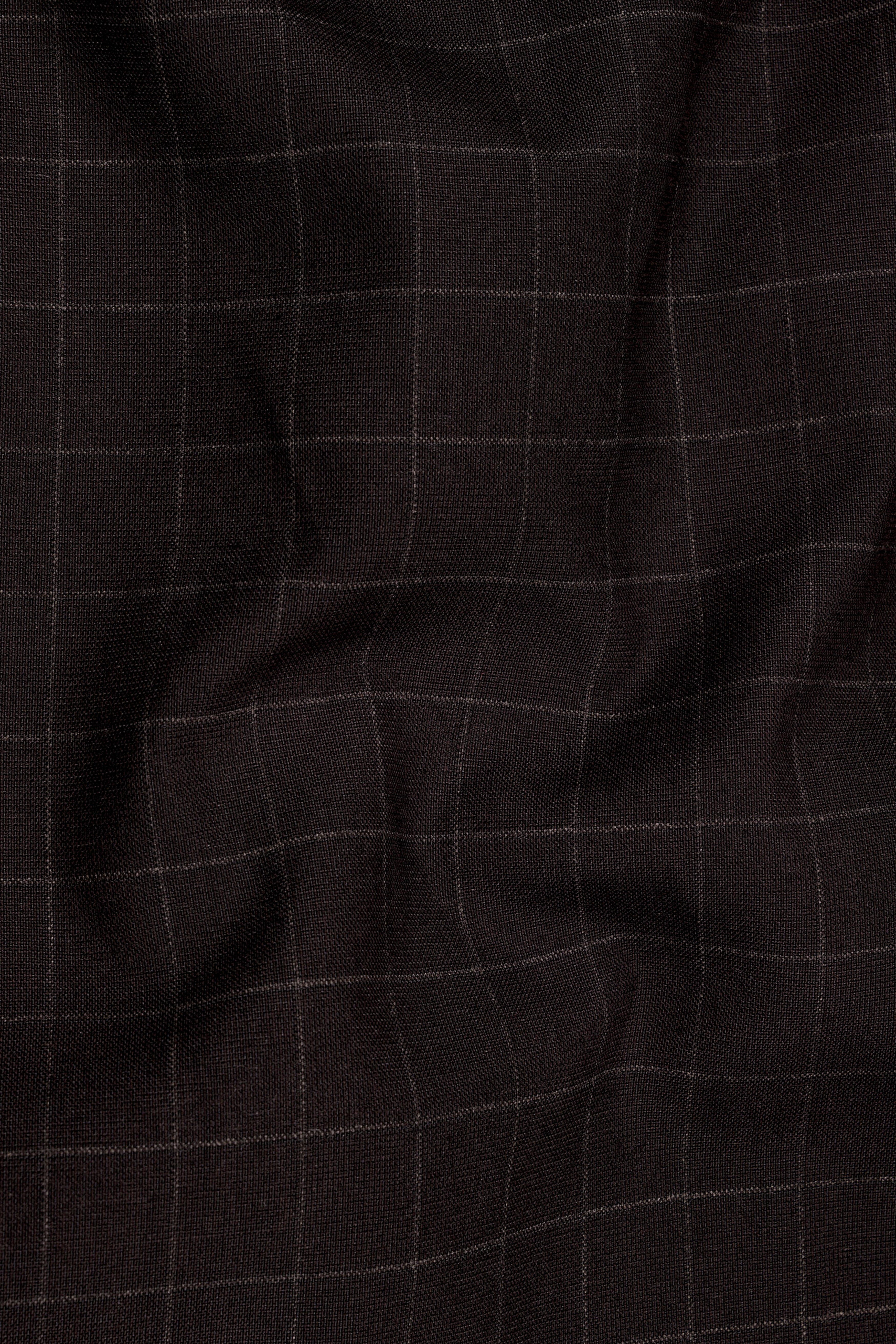 Thunder Brown windowpane Double Breasted Suit