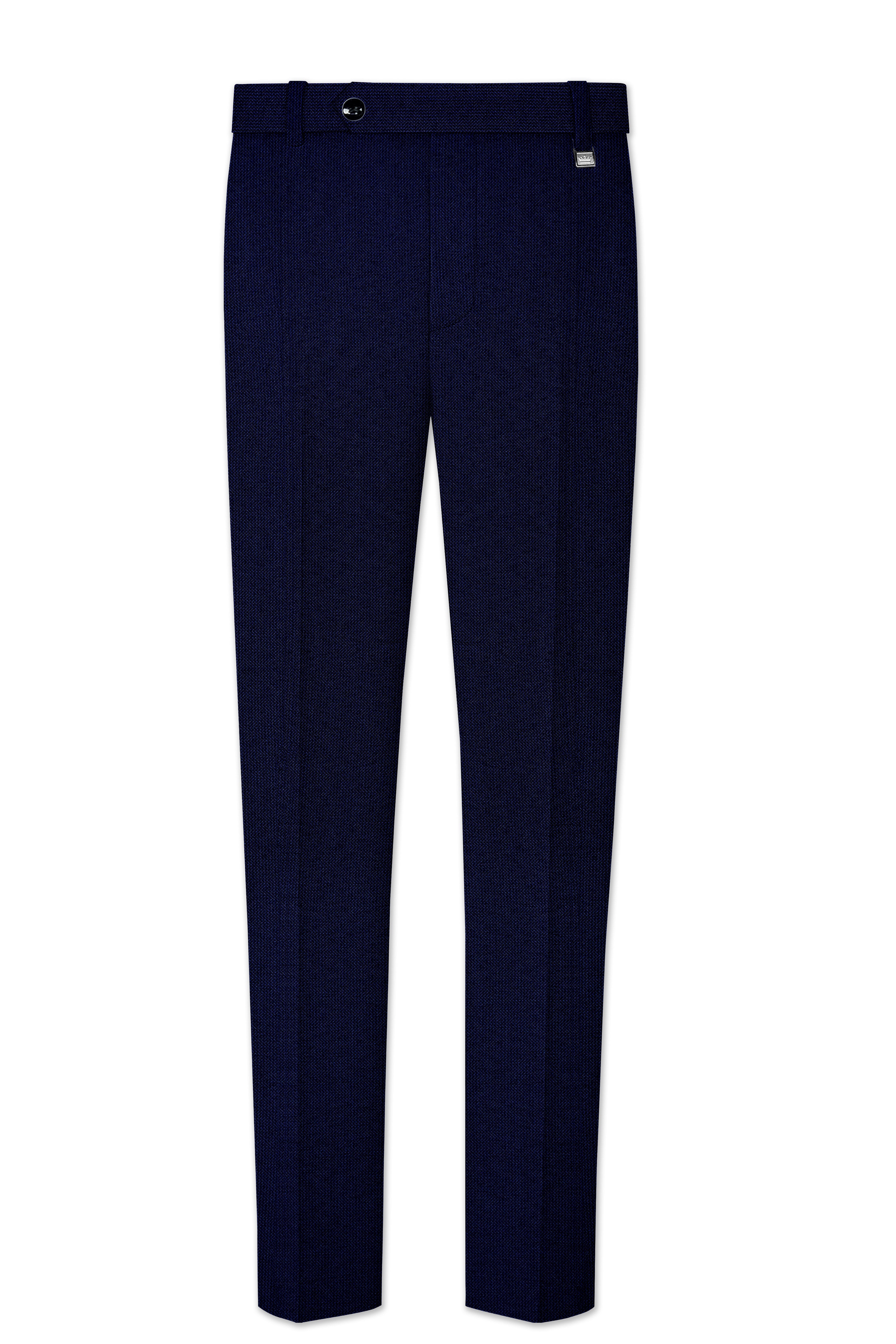 Gunmetal Blue with Black Lapel Tuxedo Suit