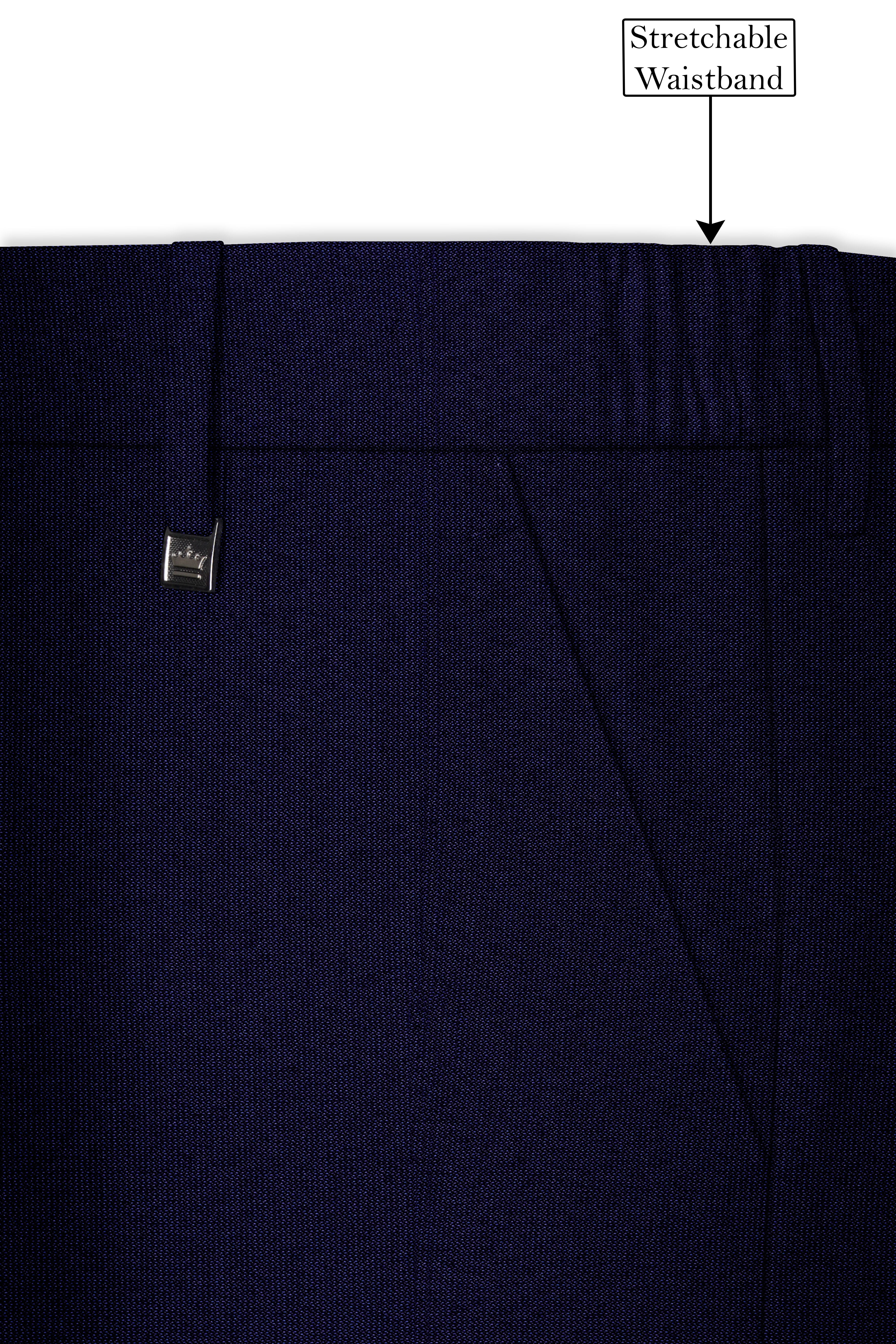 Gunmetal Blue with Black Lapel Tuxedo Suit