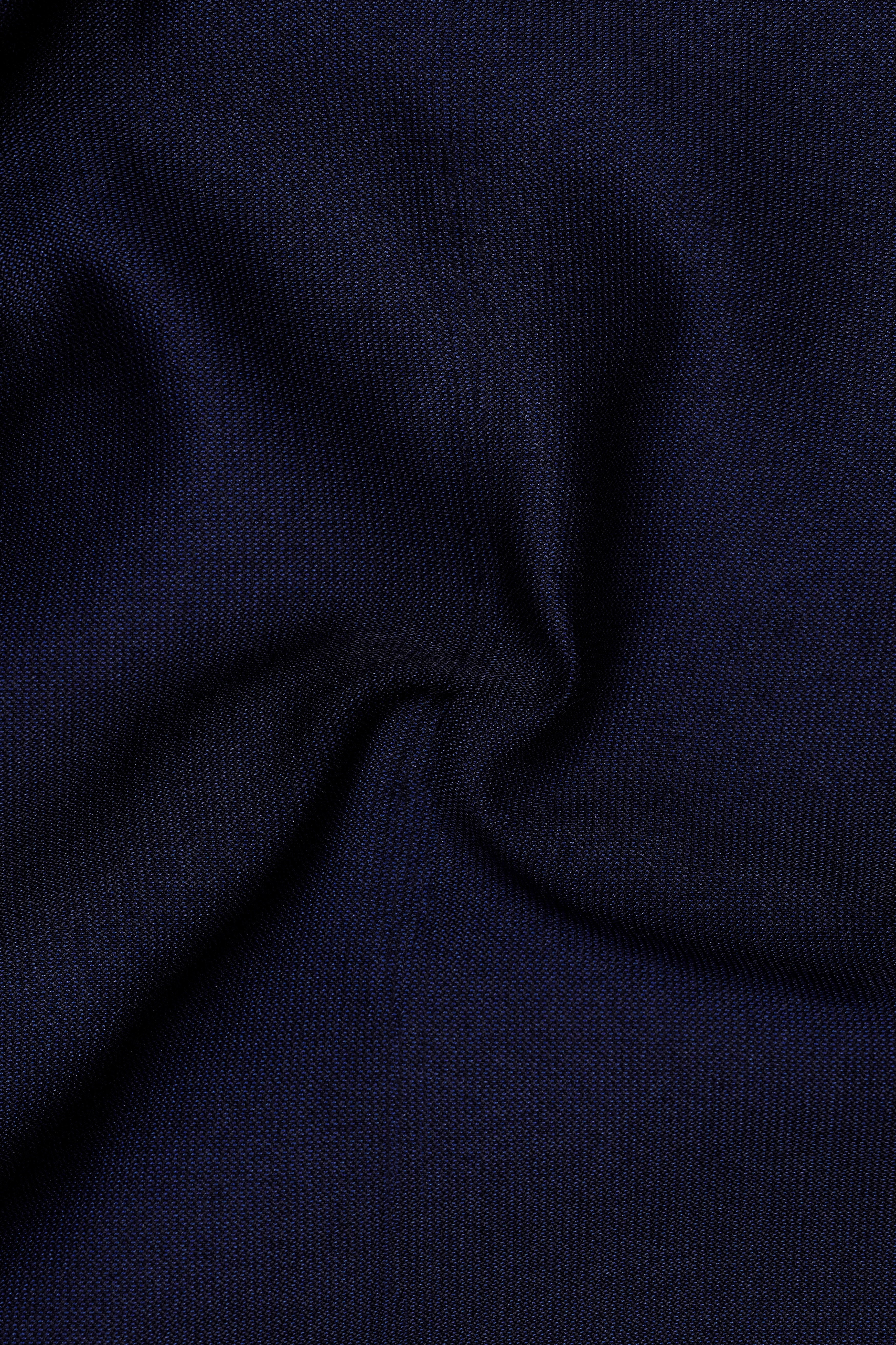 Gunmetal Blue with Black Lapel Tuxedo Suit