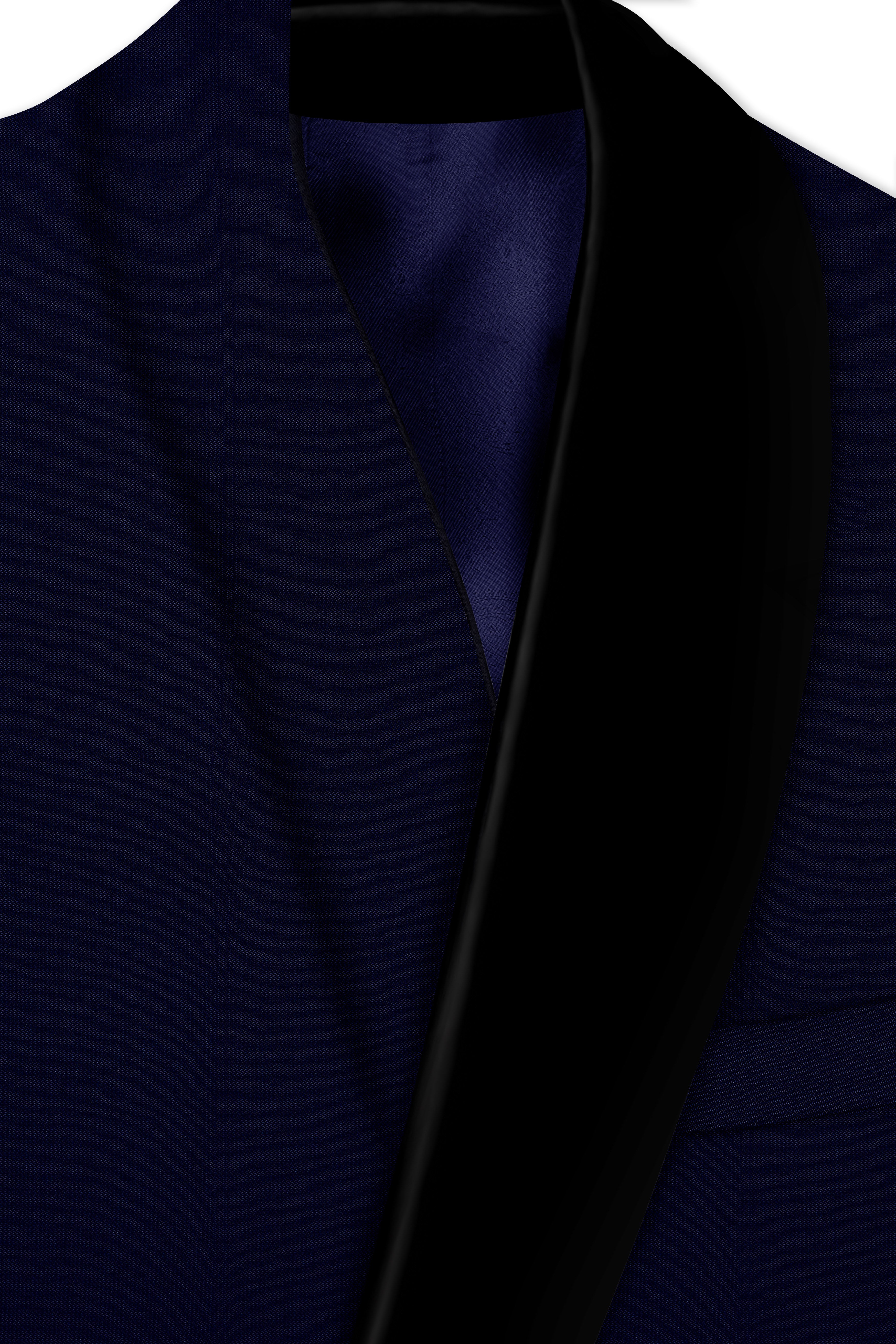 Gunmetal Blue with Black Lapel Tuxedo Suit