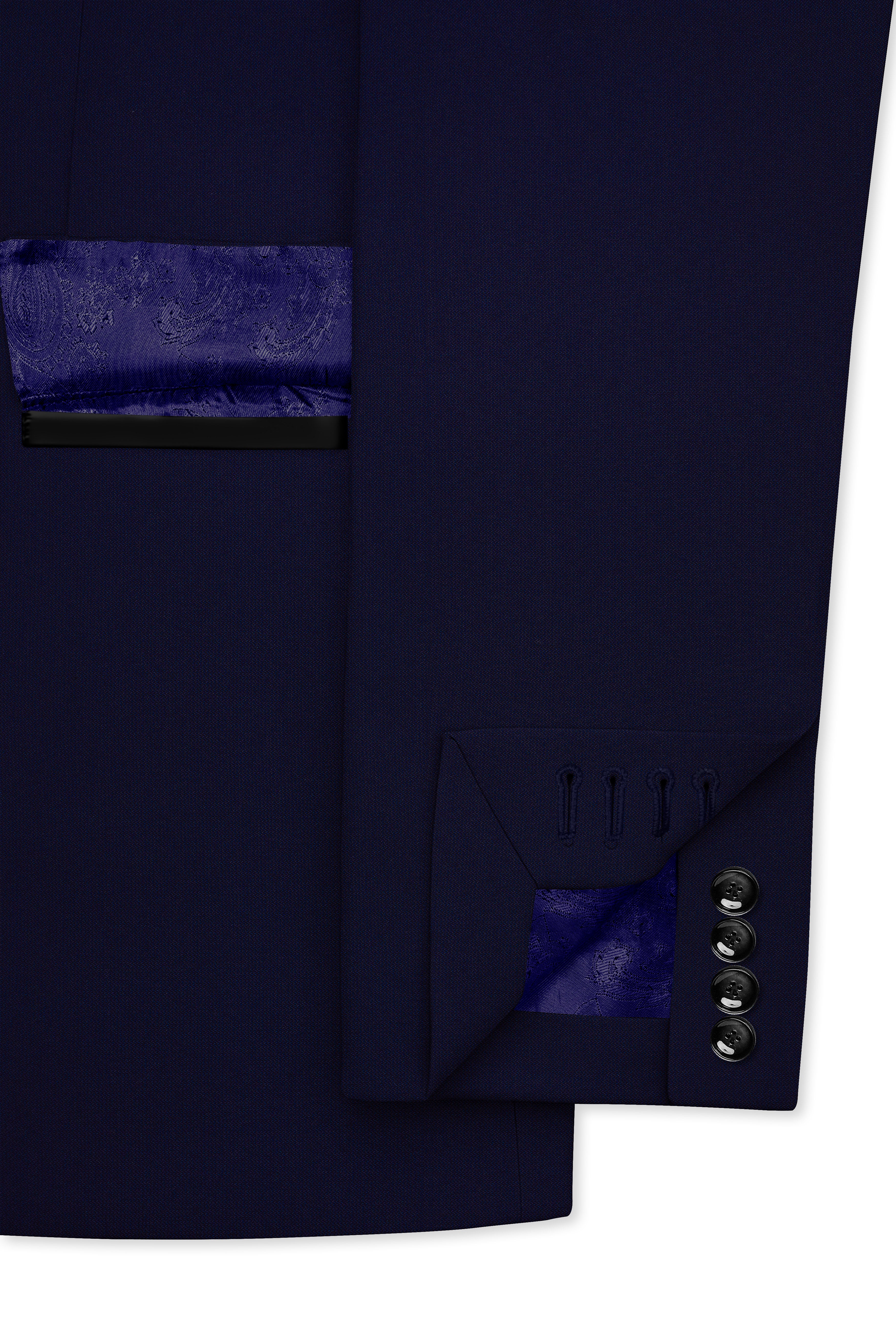 Gunmetal Blue with Black Lapel Tuxedo Suit