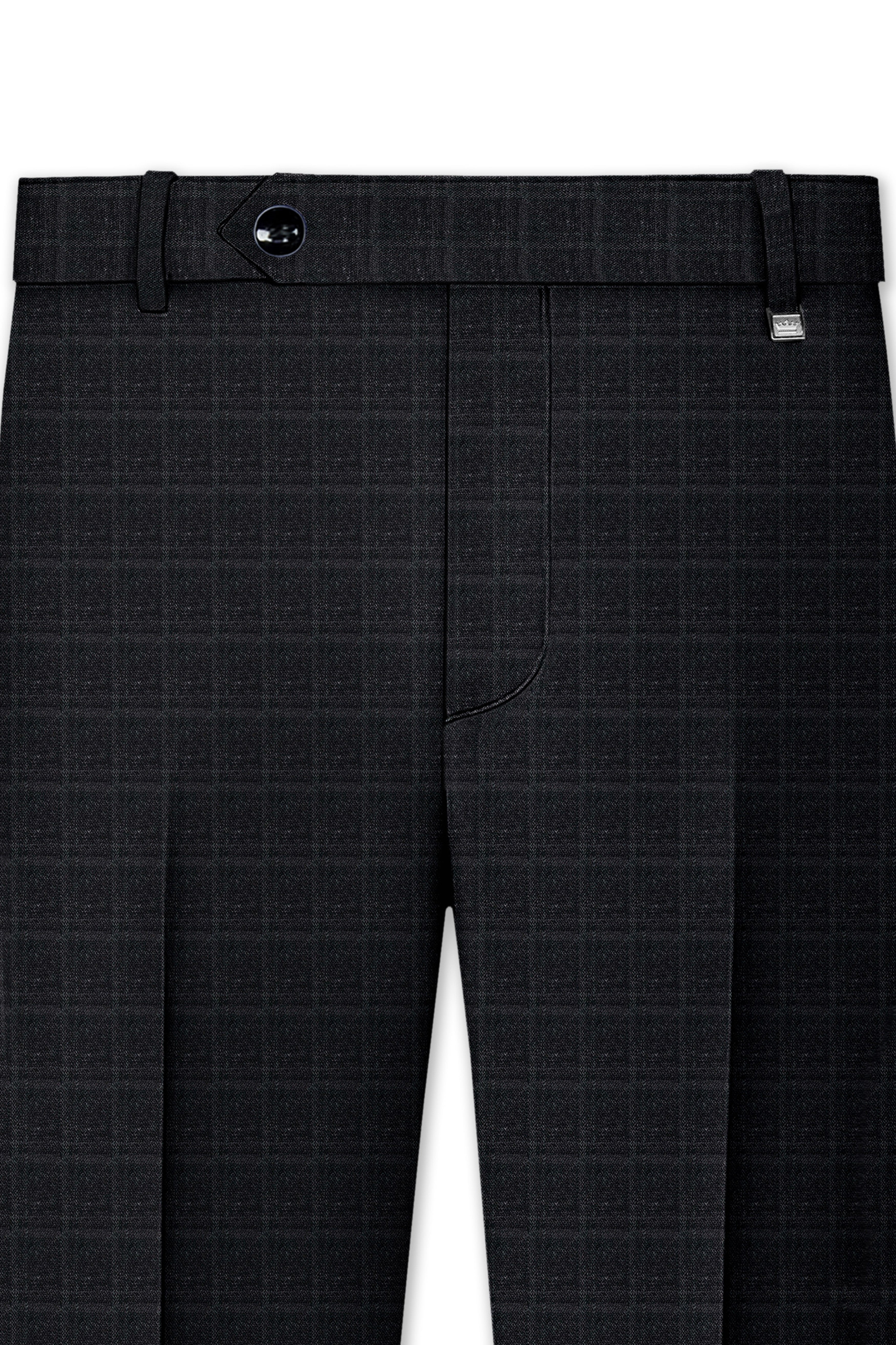 Thunder Gray Plaid Double-Breasted Suit