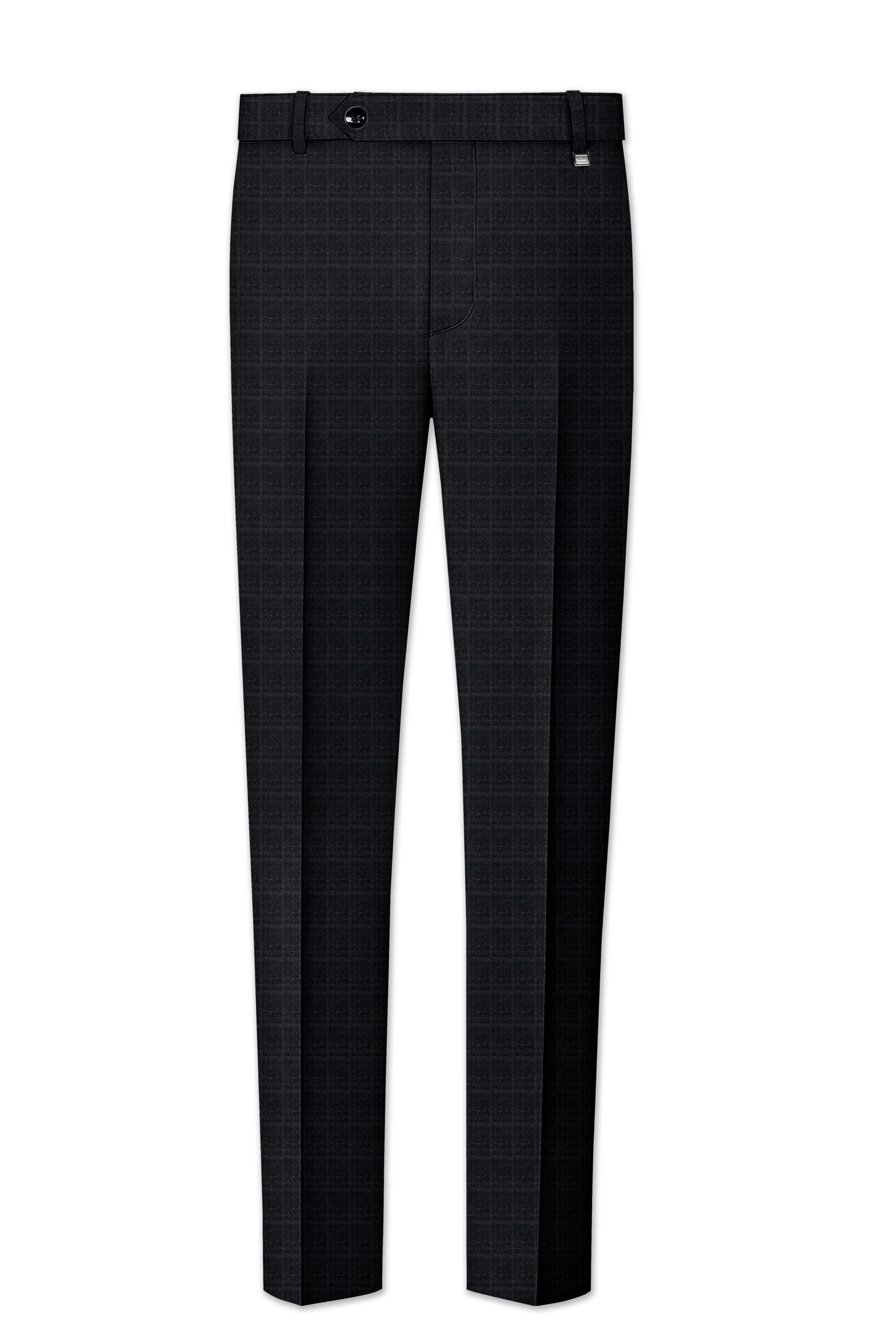 Thunder Gray Plaid Double-Breasted Suit