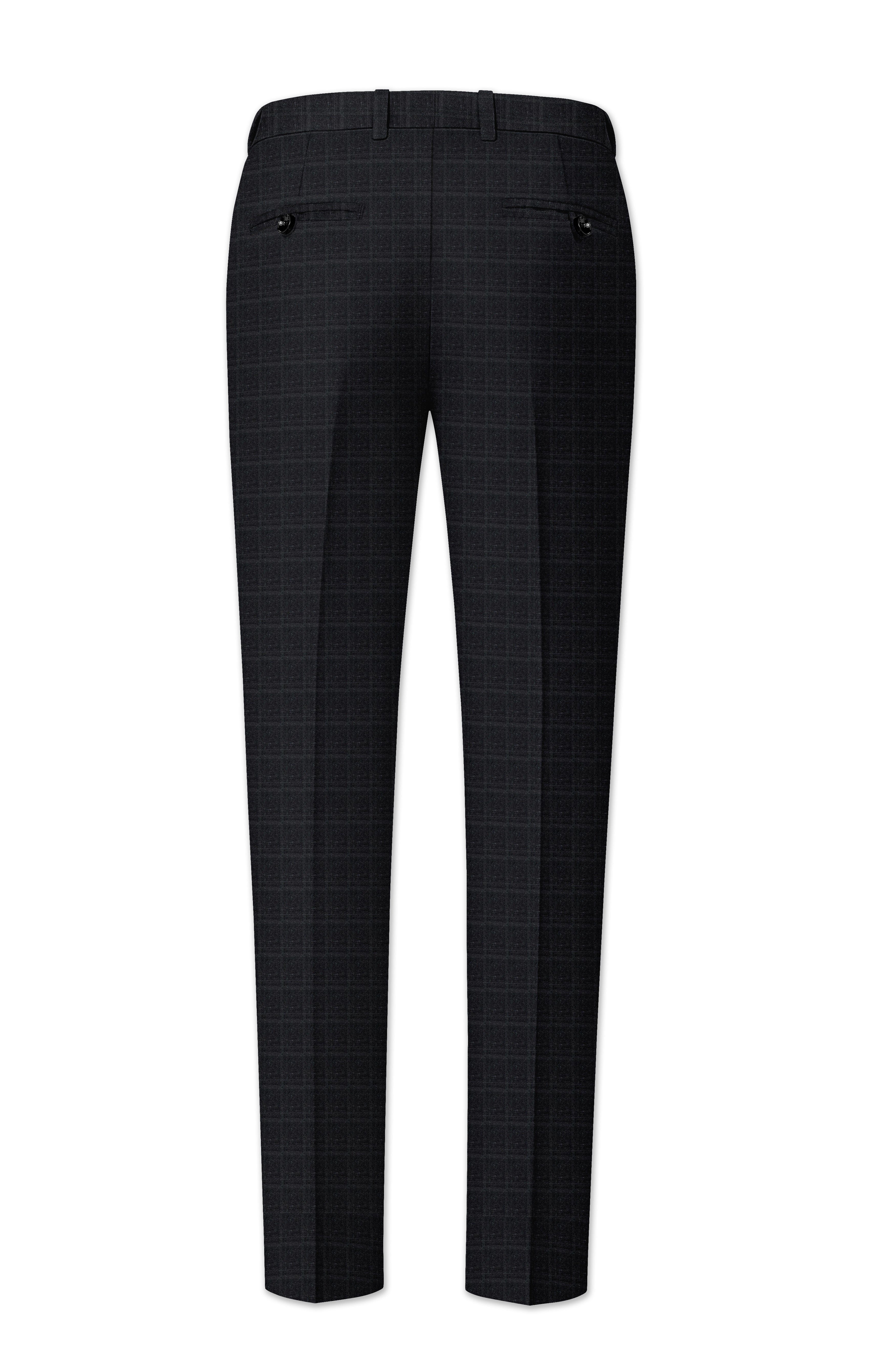 Dune Gray windowpane Double Breasted Suit