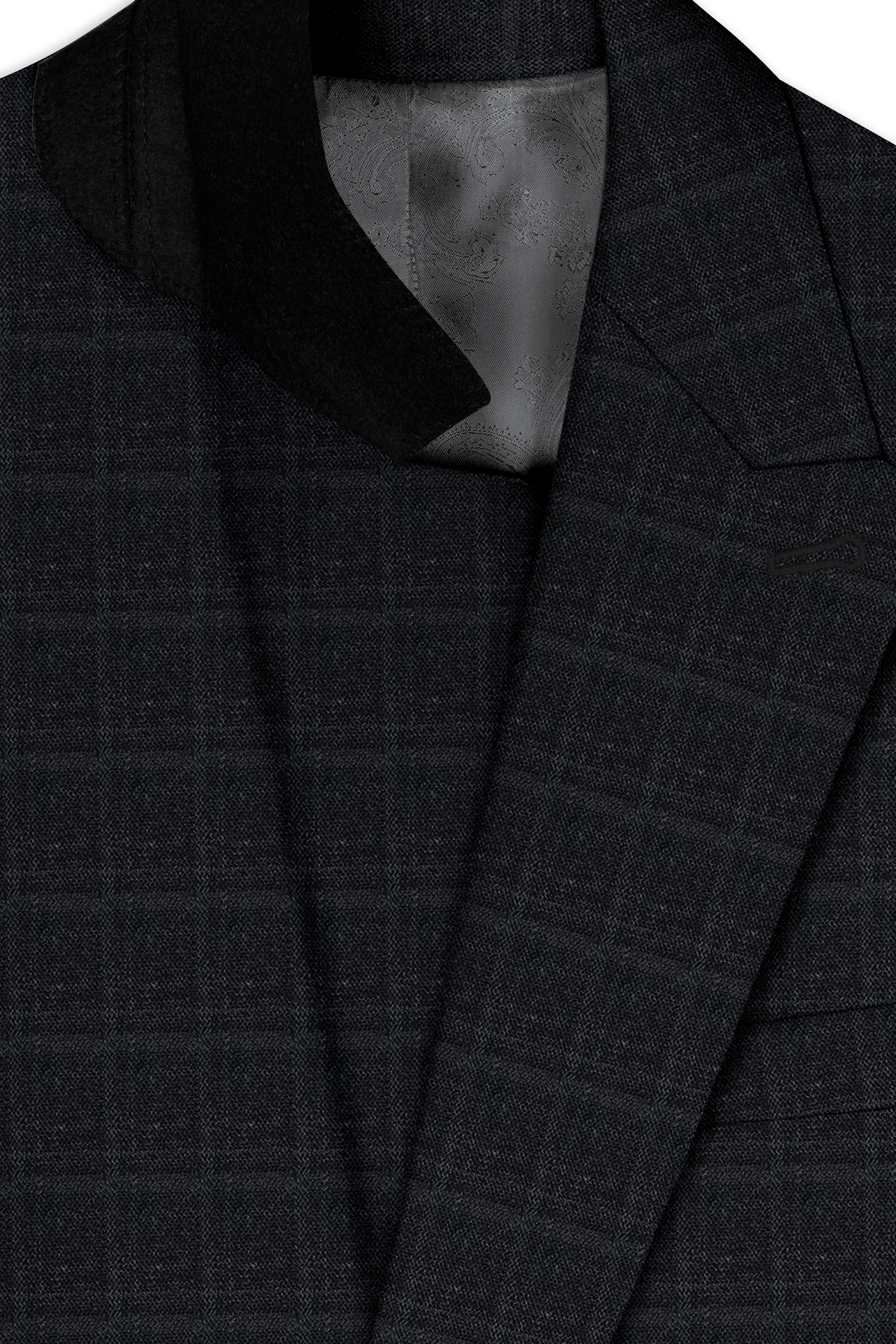 Dune Gray windowpane Double Breasted Suit
