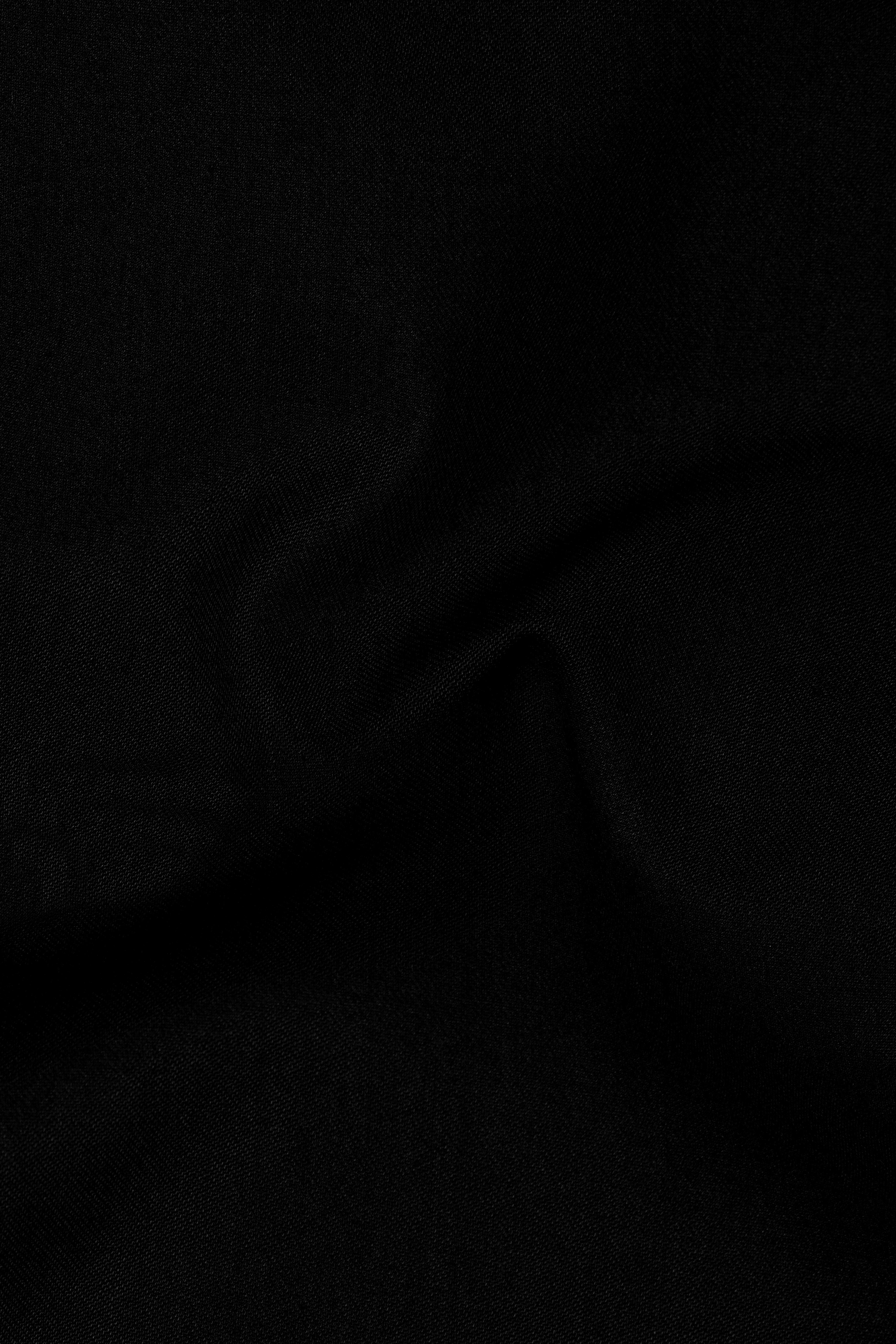 Thunder Black Cross Placket Bandhgala Suit