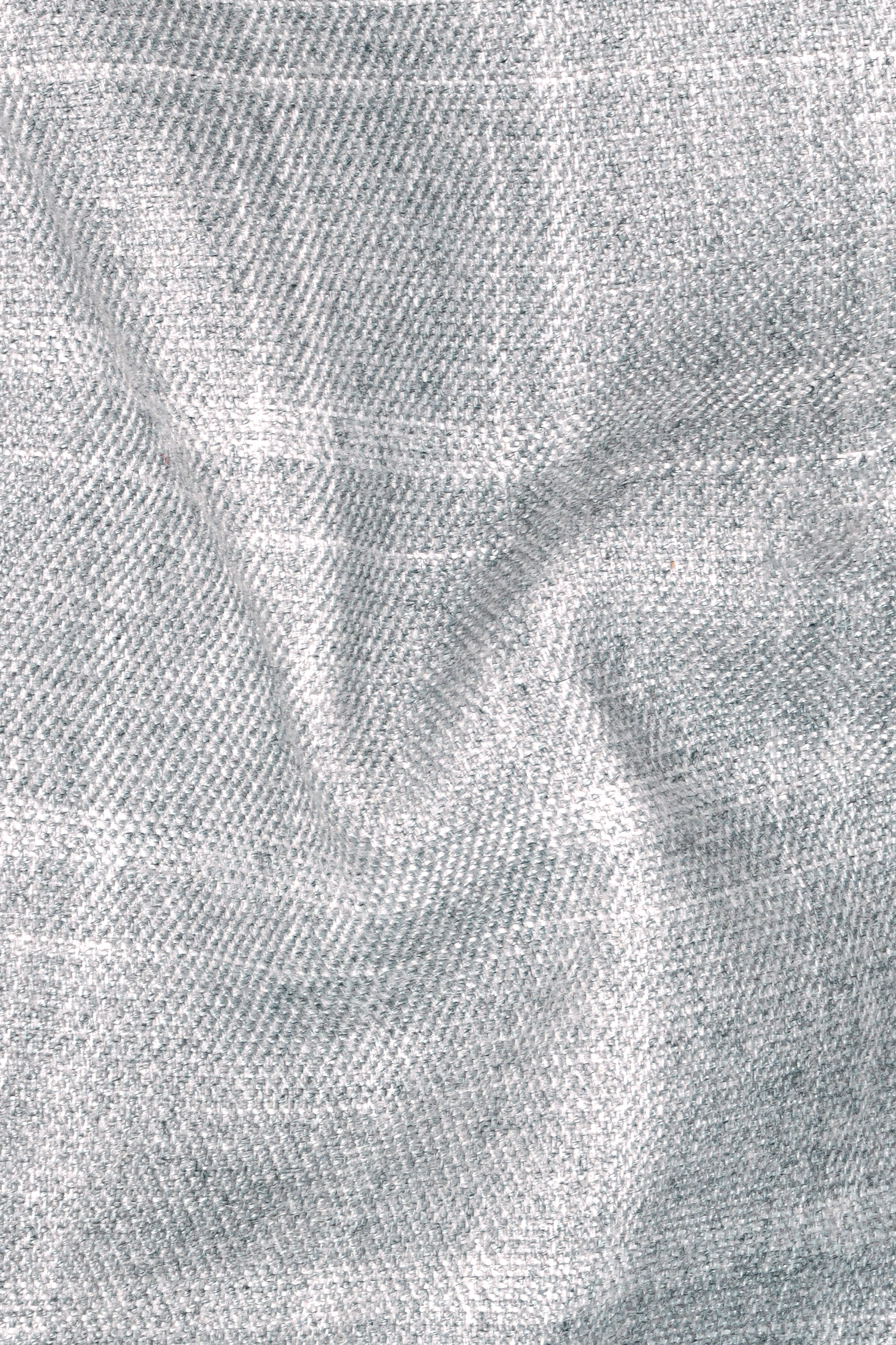 Bronco Light Gray Plaid Cross Placket Bandhgala Suit