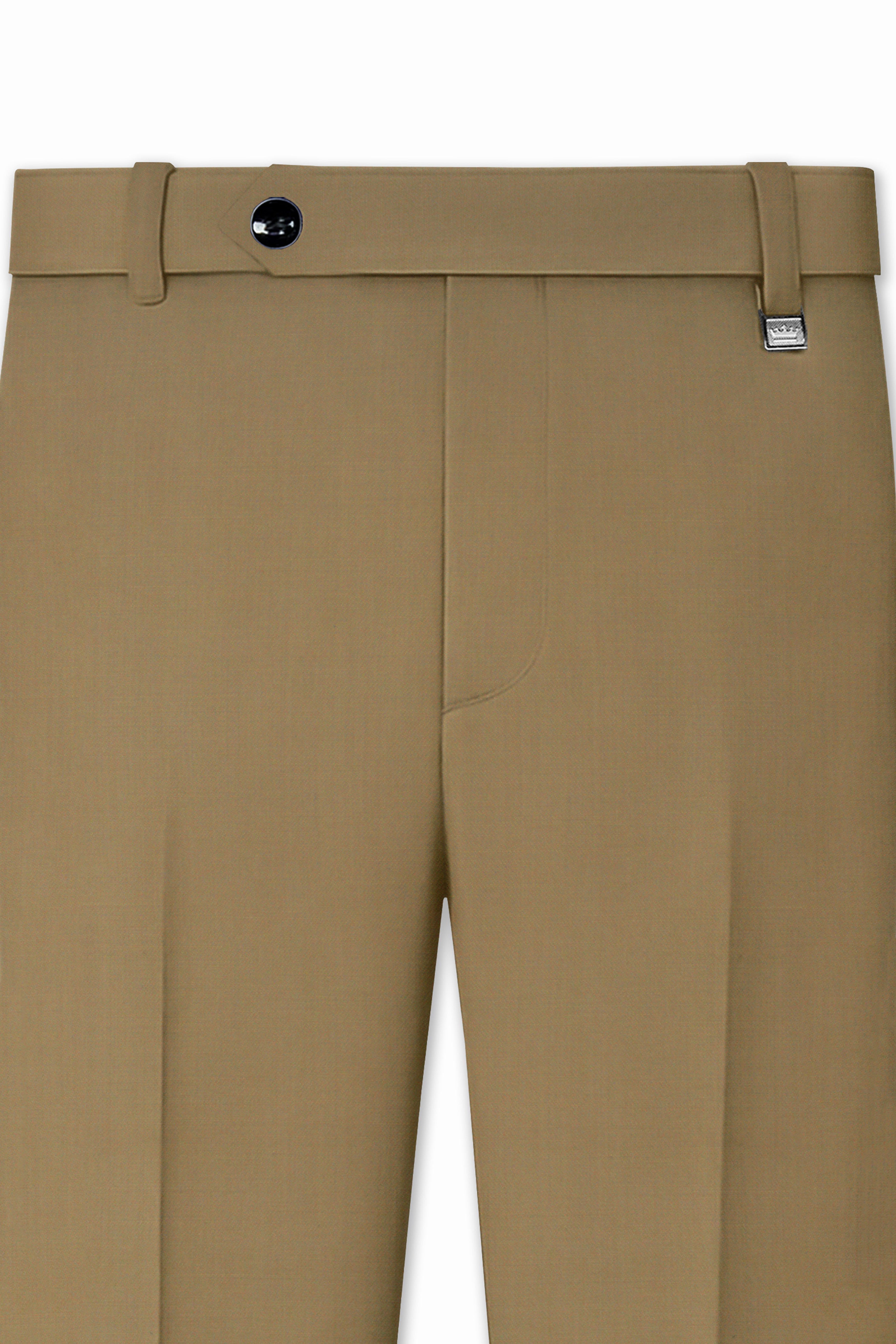 Shadow Brown Cross Placket Bandhgala Suit