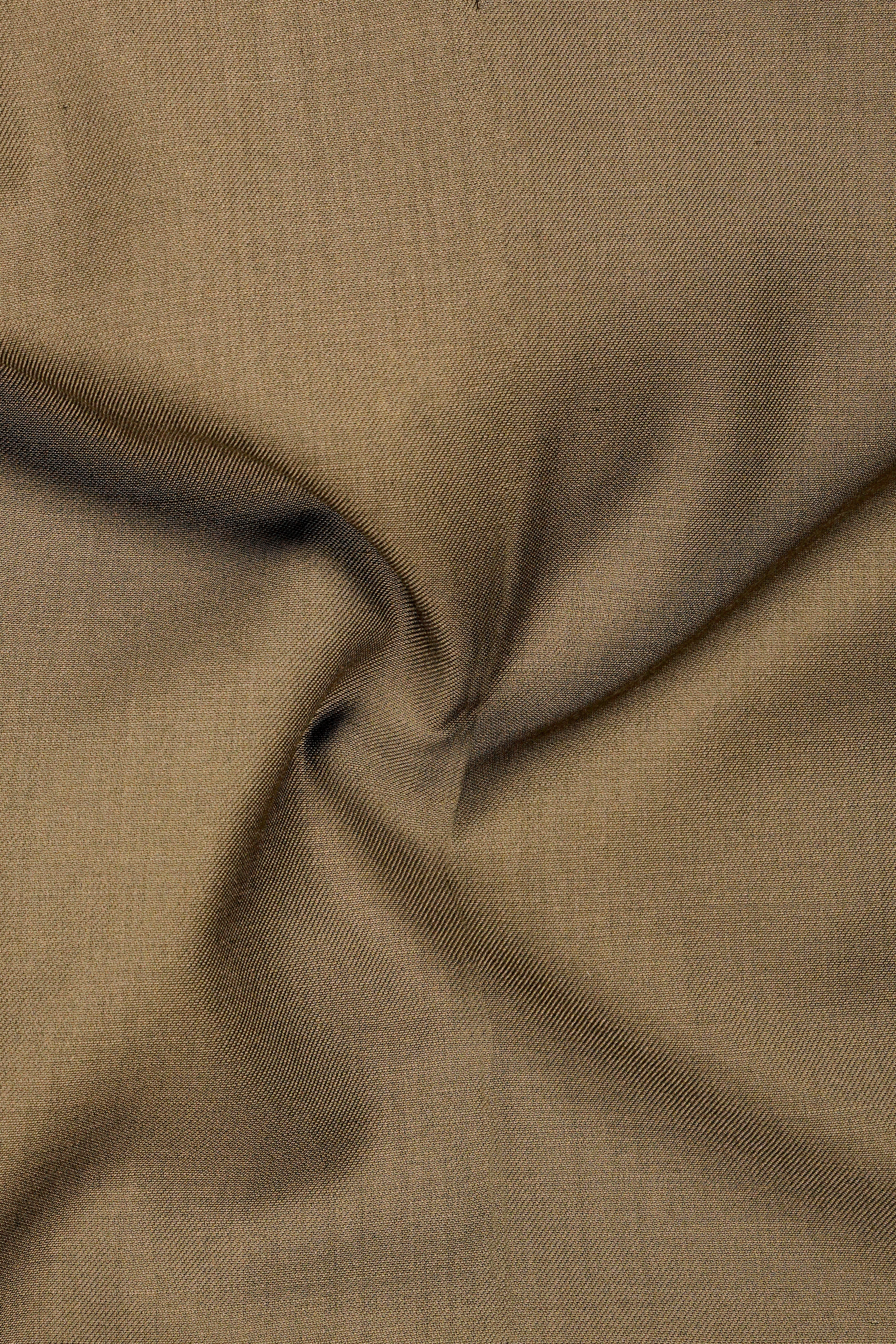 Shadow Brown Cross Placket Bandhgala Suit