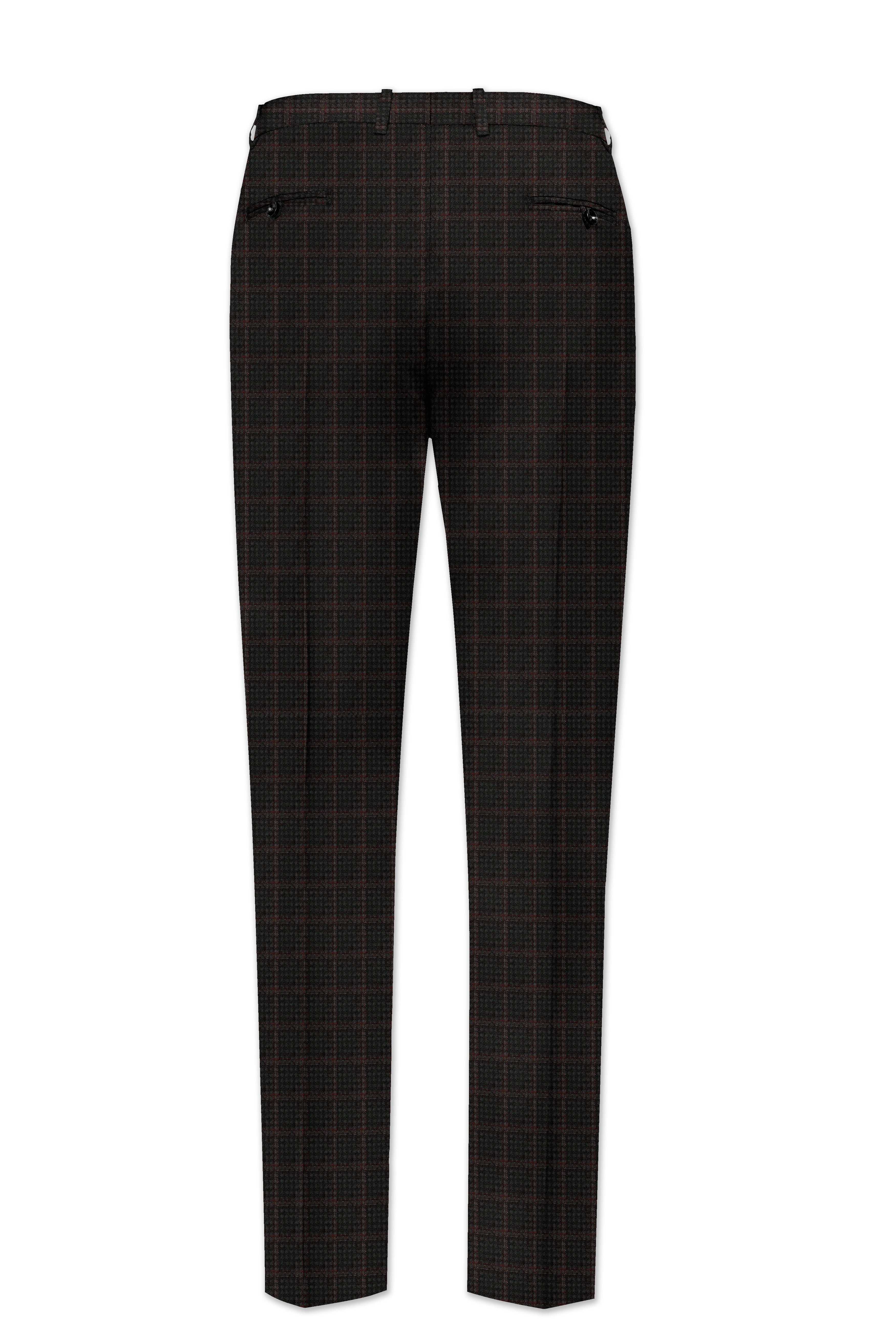 Thunder Brown Subtle Checkered Double Breasted Suit