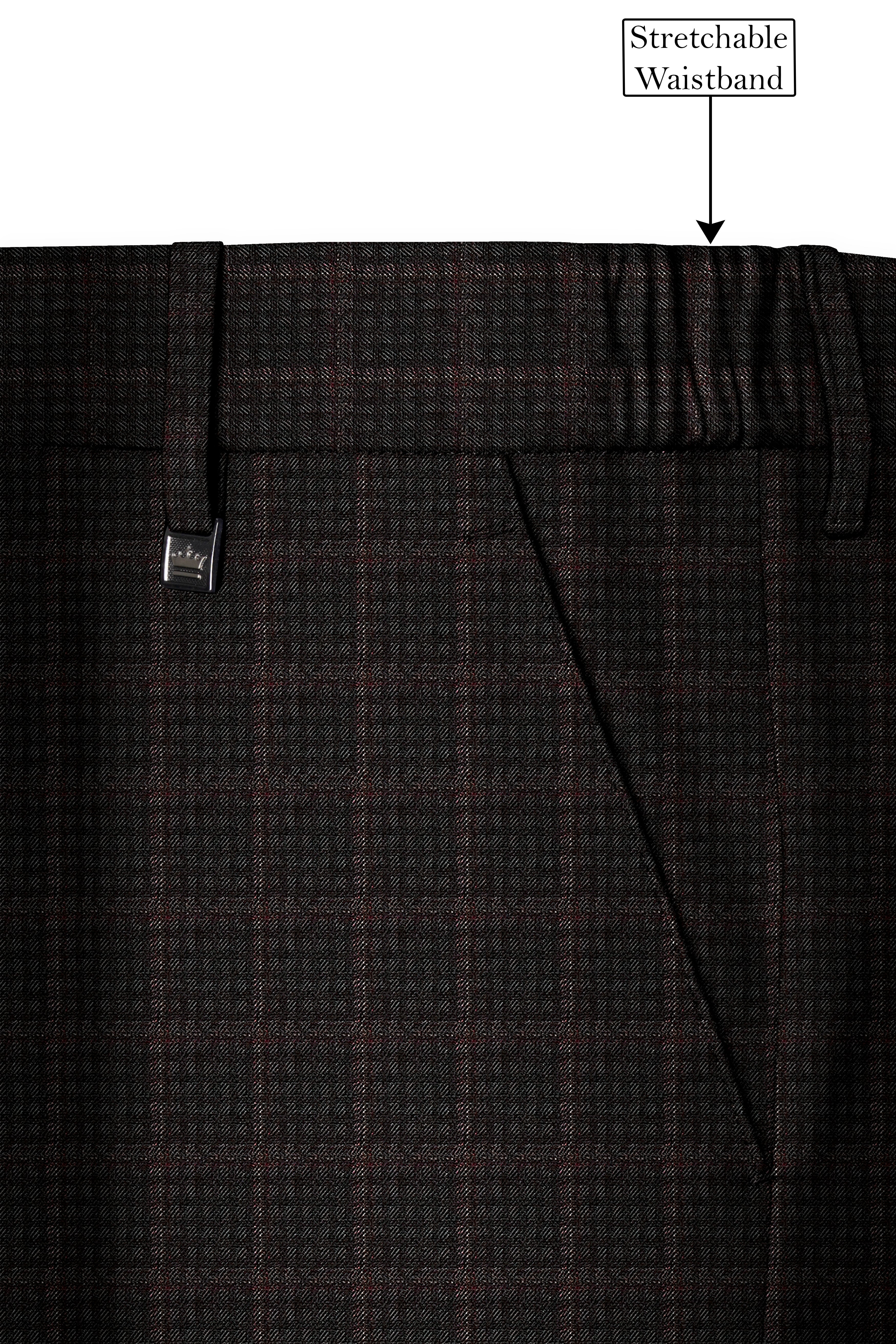 Thunder Brown Subtle Checkered Double Breasted Suit