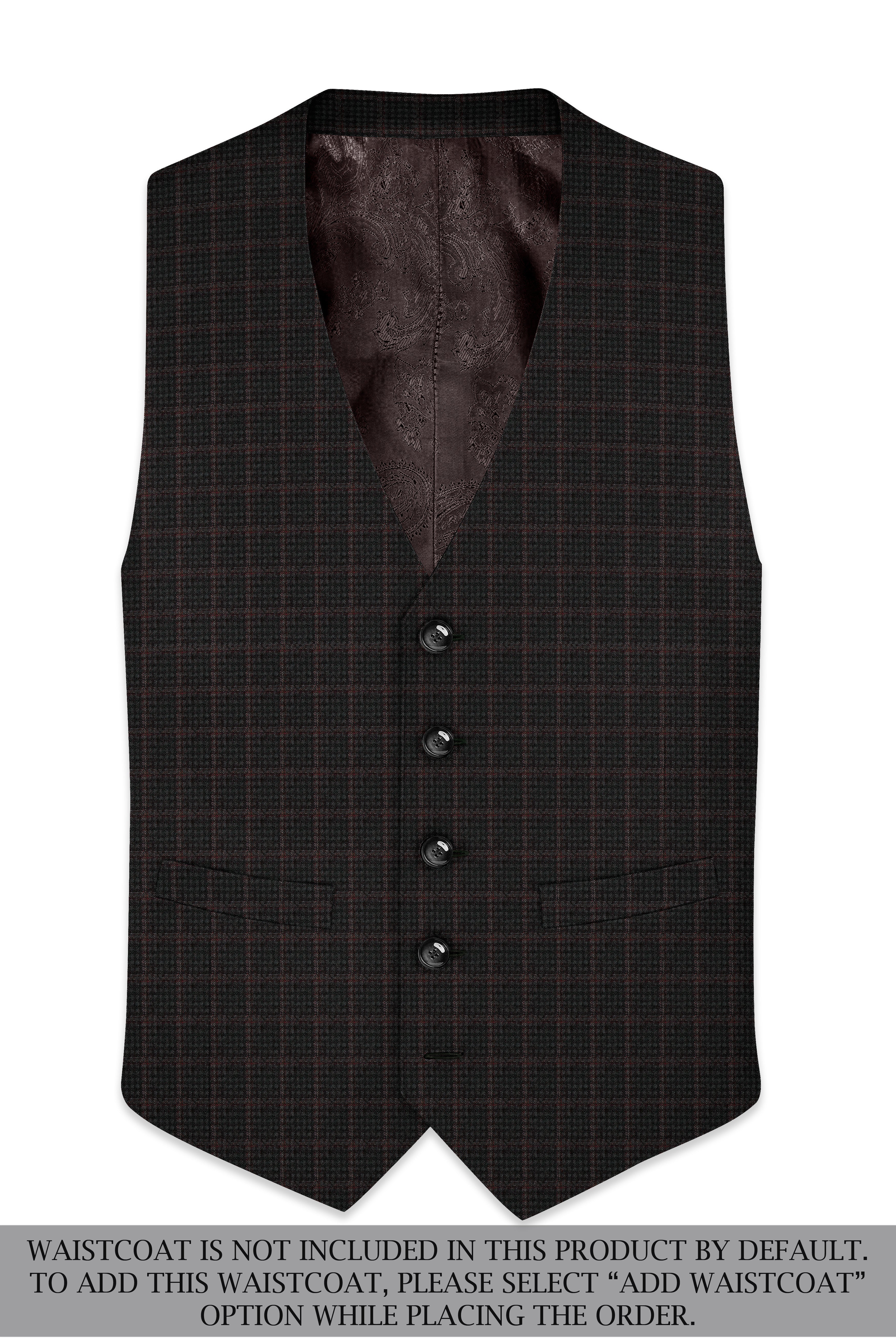 Thunder Brown Subtle Checkered Double Breasted Suit