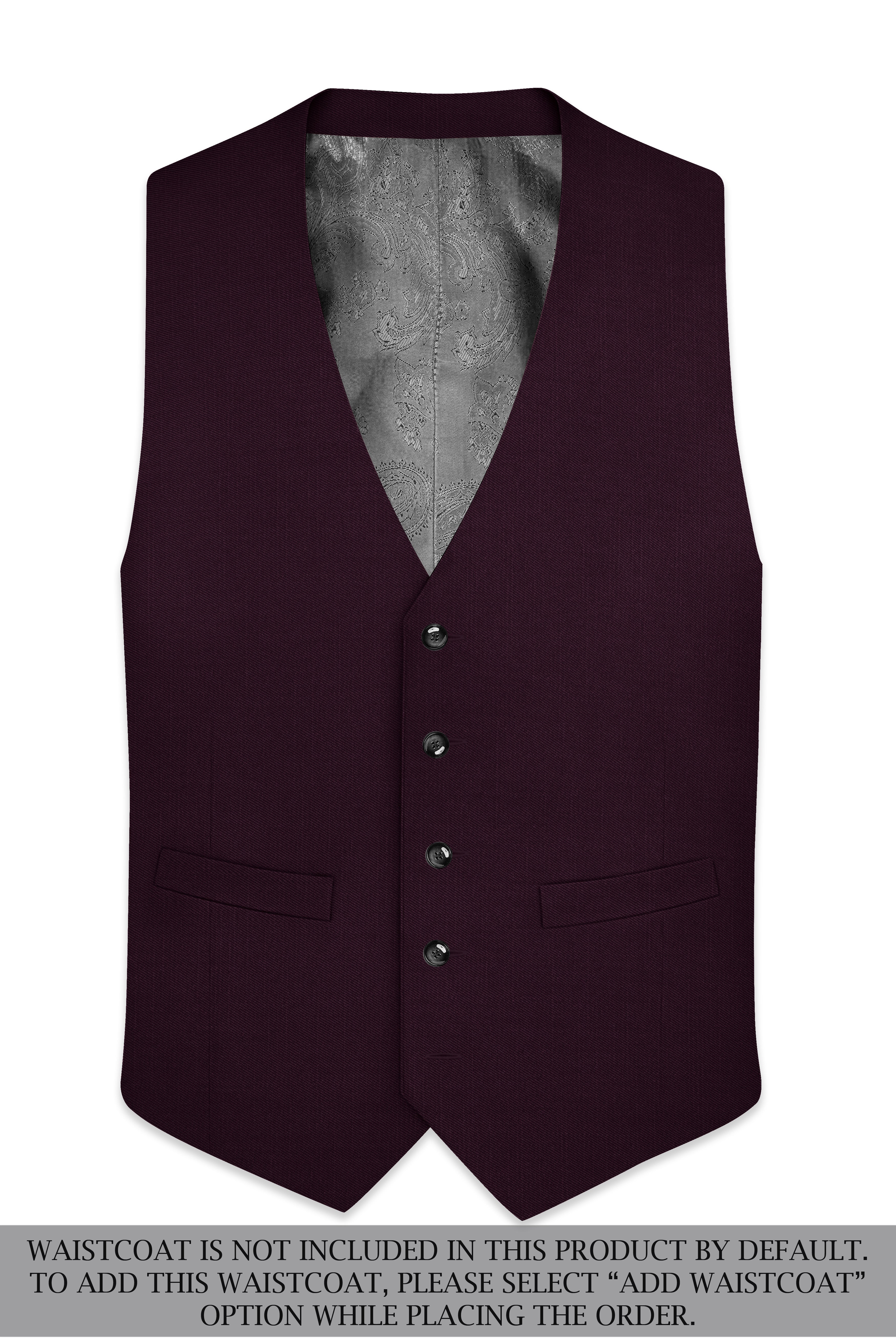 Eclipse Maroon Single Breasted Suit