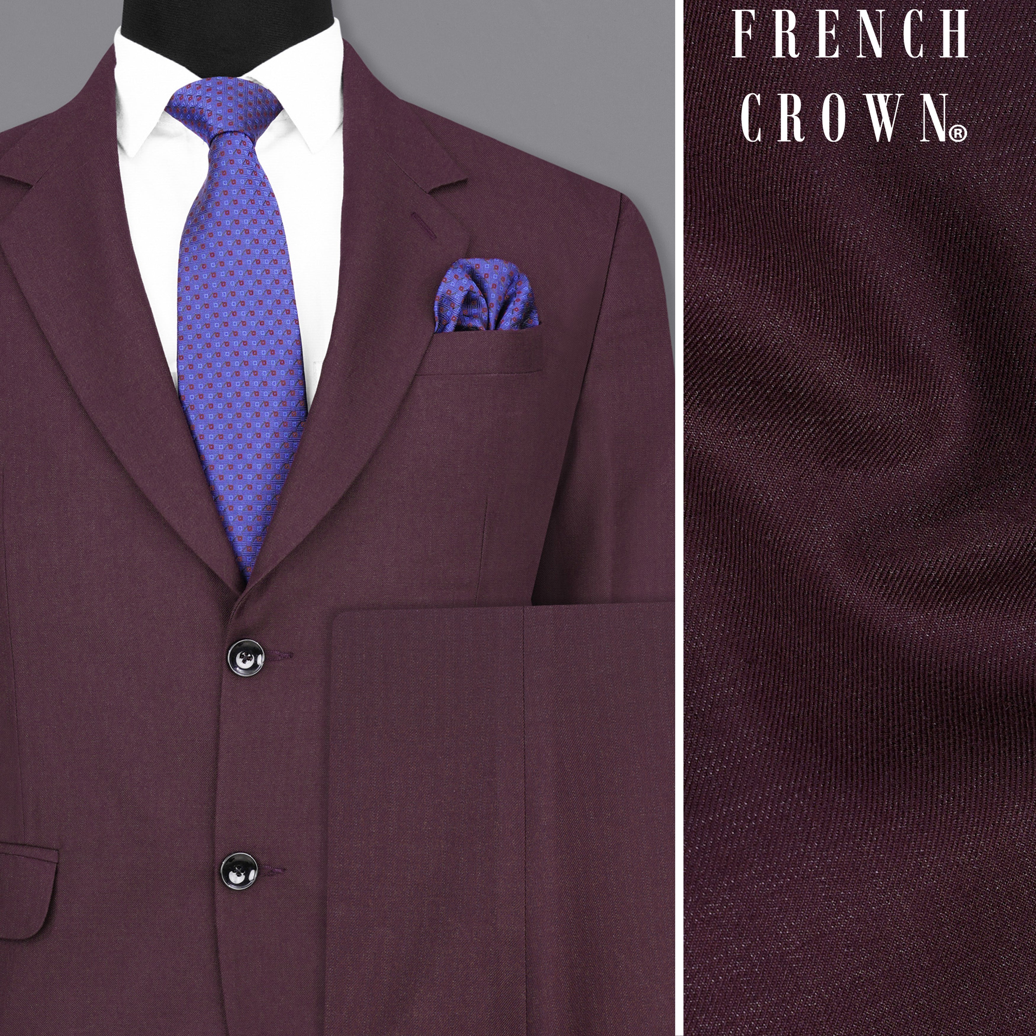 Eclipse Maroon Single Breasted Suit