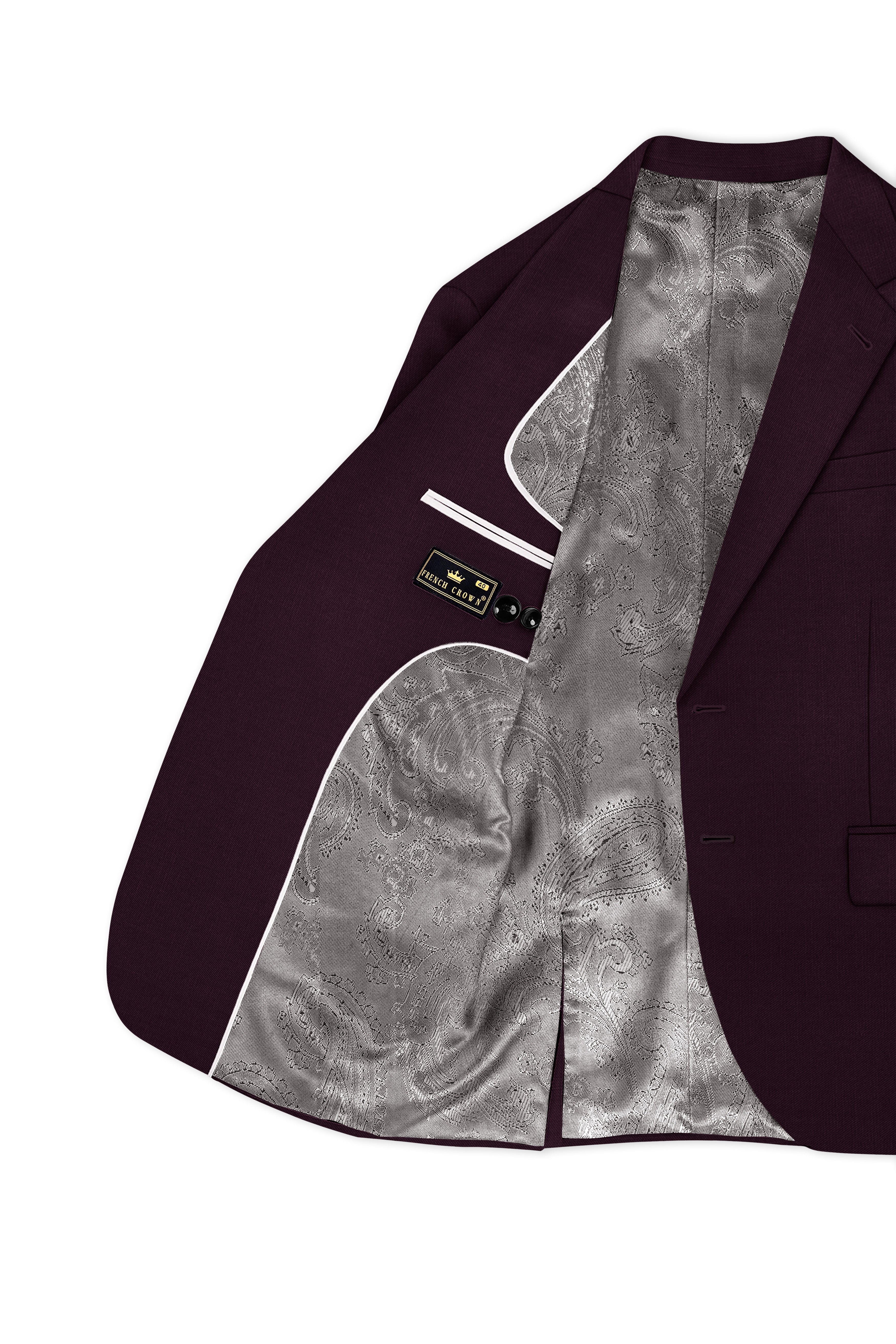 Eclipse Maroon Single Breasted Suit