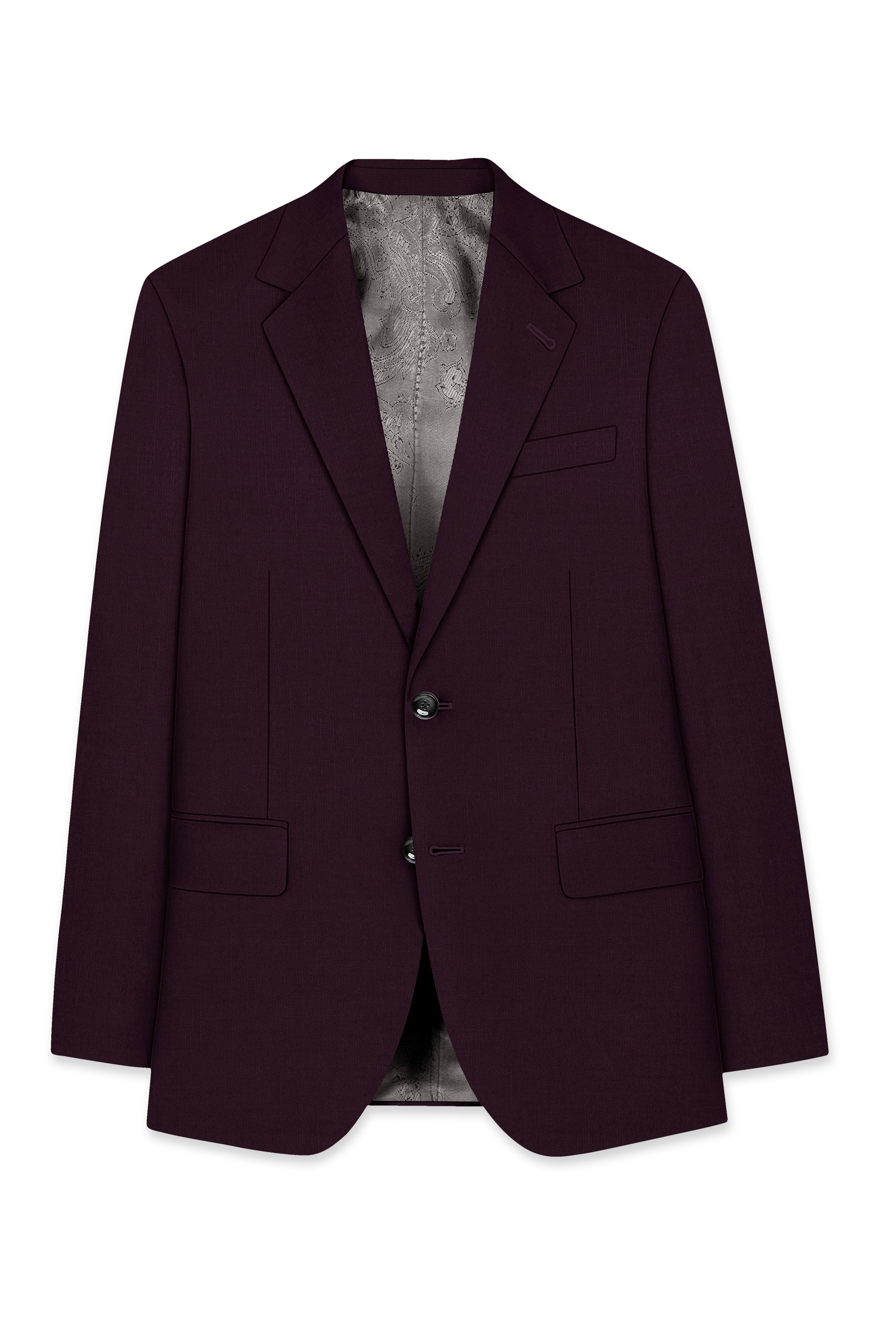 Eclipse Maroon Single Breasted Suit