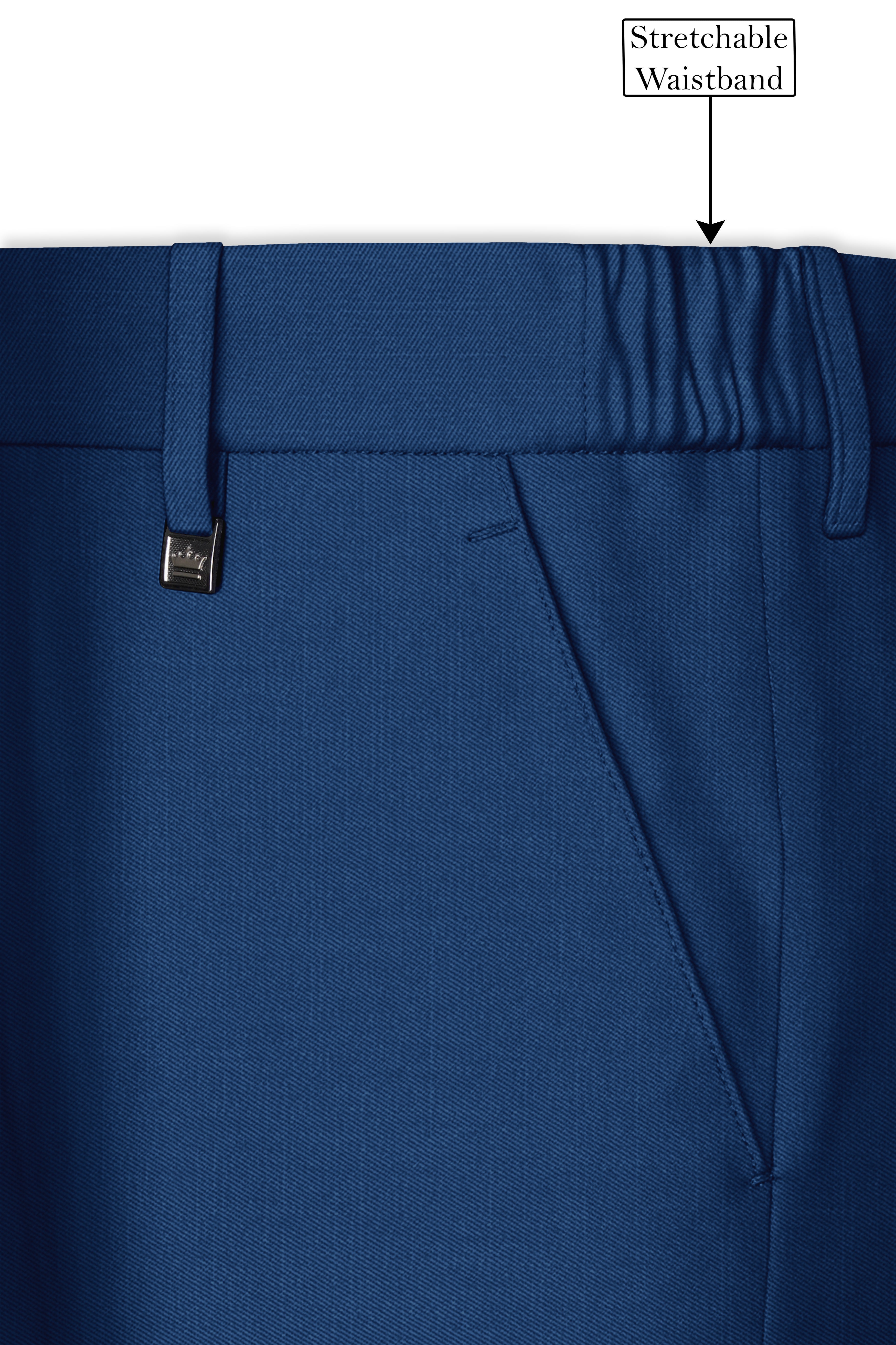 River Bed Blue Single Breasted Suit
