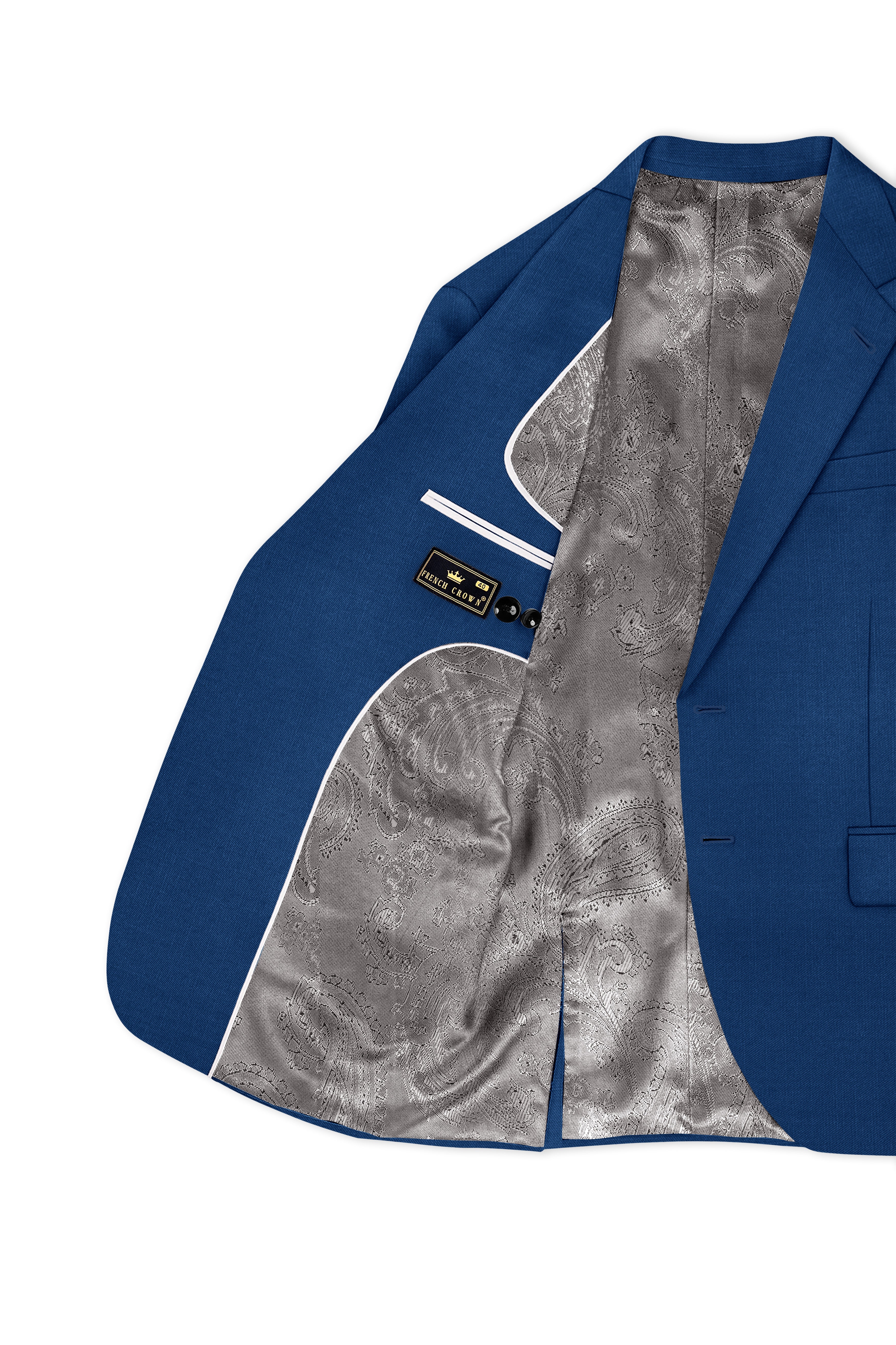 River Bed Blue Single Breasted Suit