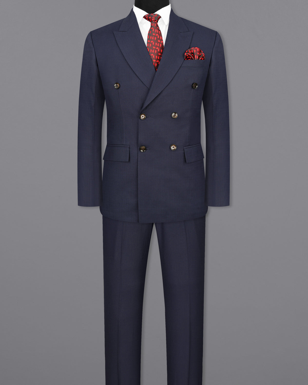 Bleached Cedar Blue Double Breasted Suit