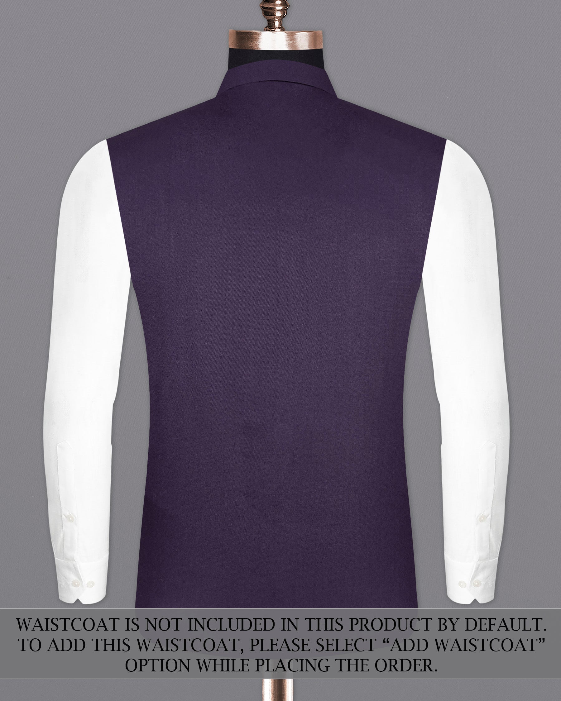 Tolopea Dark Purple Bandhgala Suit