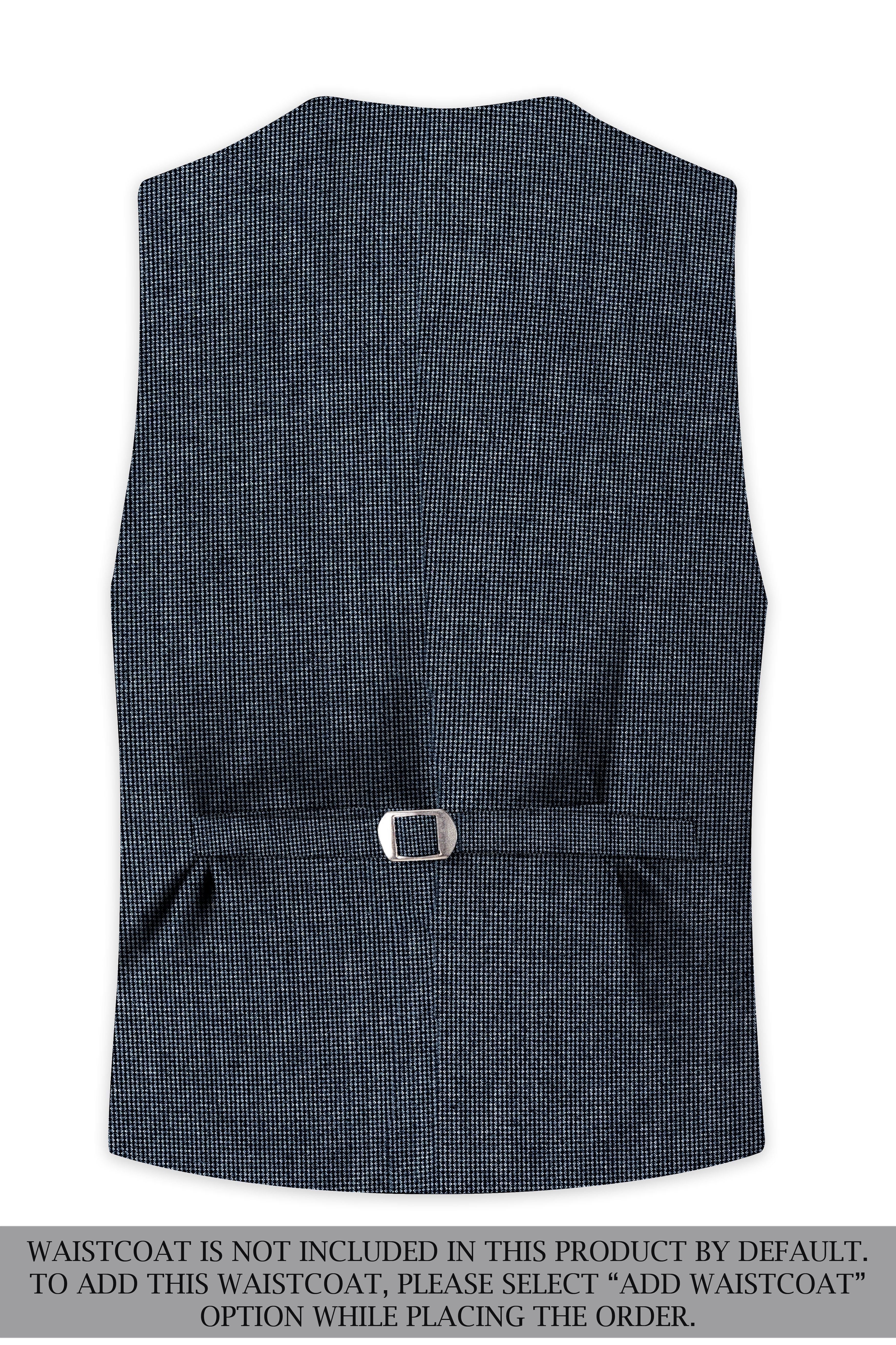 Pale Slate Gray and Black Premium Cotton Double Breasted Suit