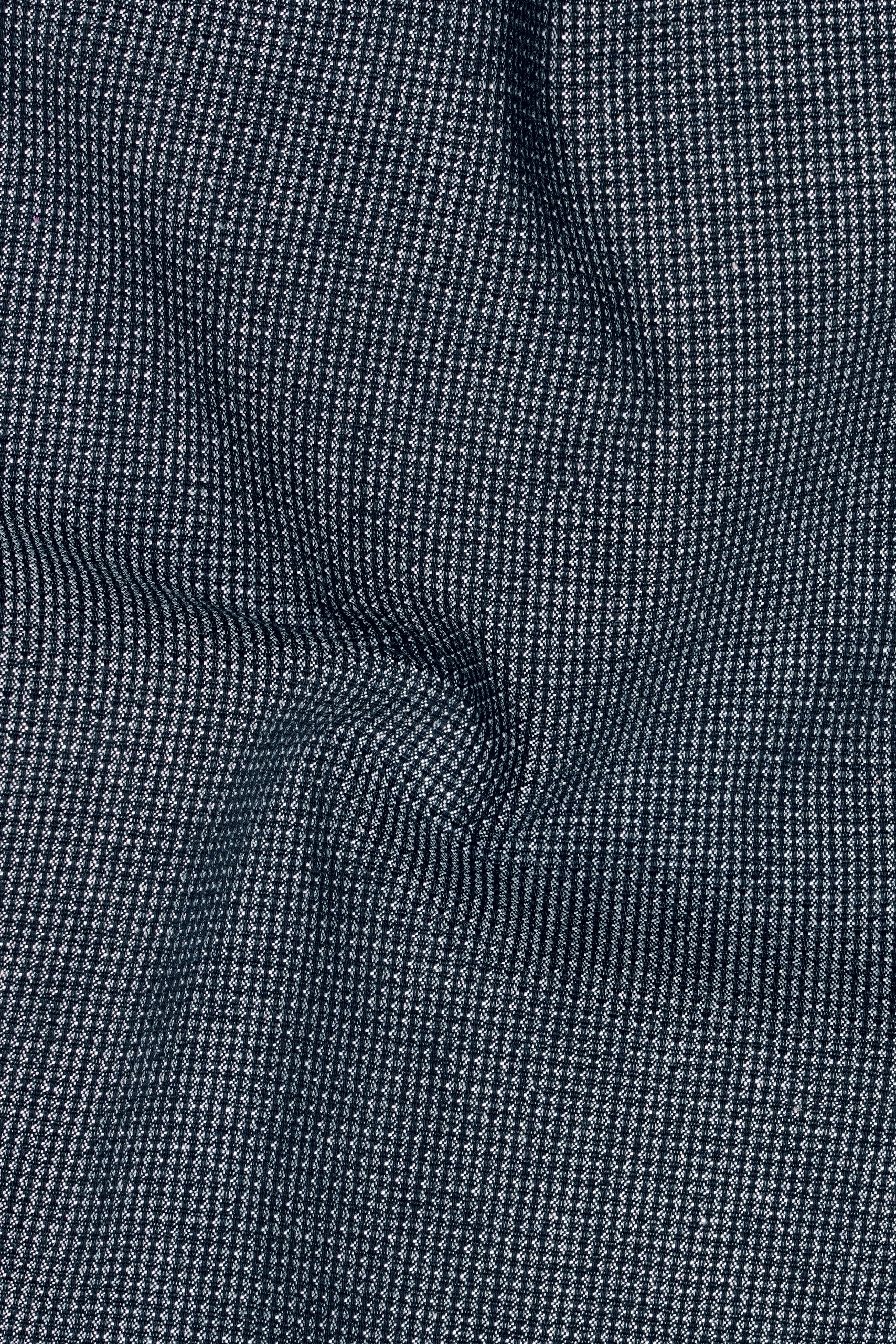 Pale Slate Gray and Black Premium Cotton Double Breasted Suit