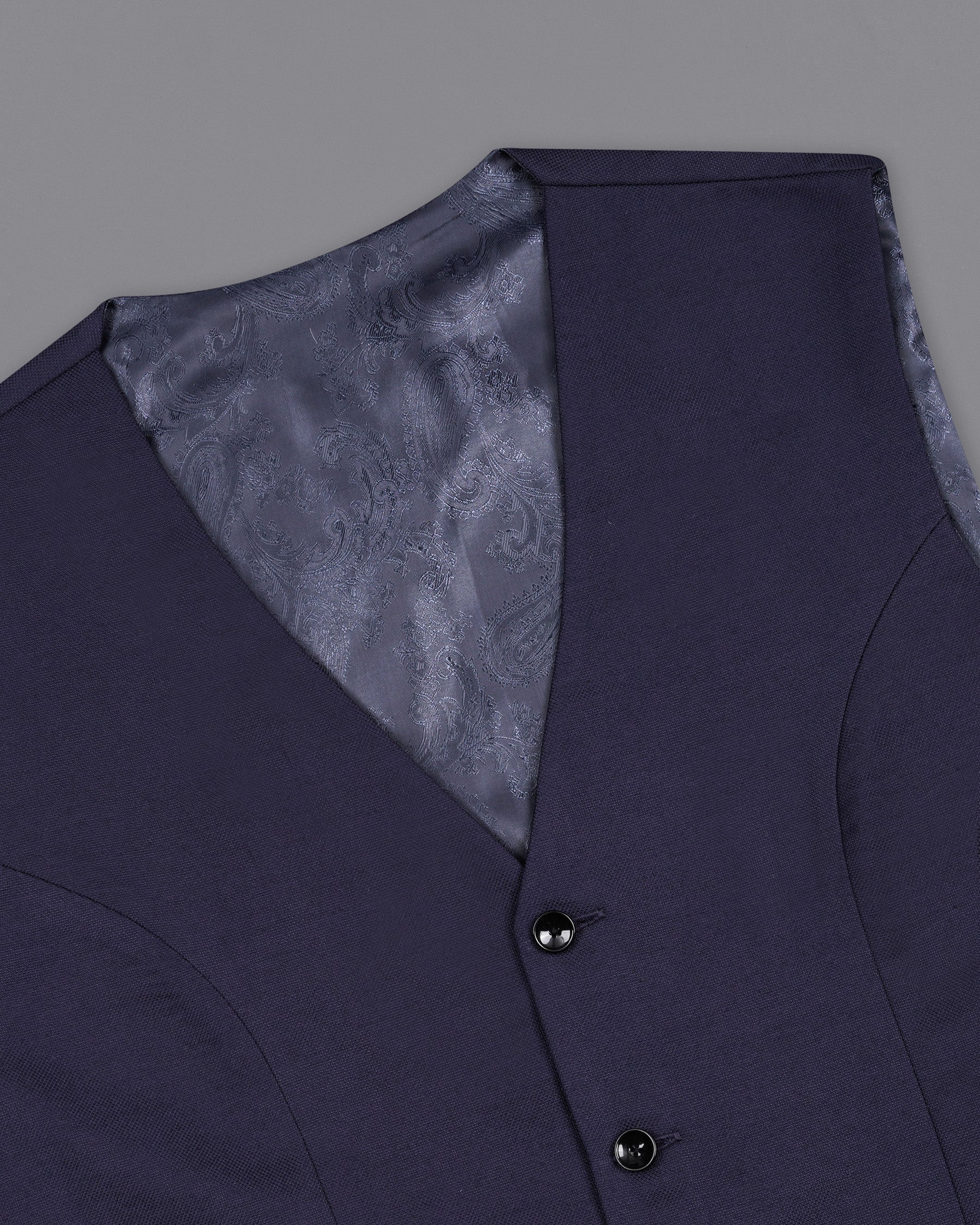 Baltic Sea Dark Violet Double Breasted Suit