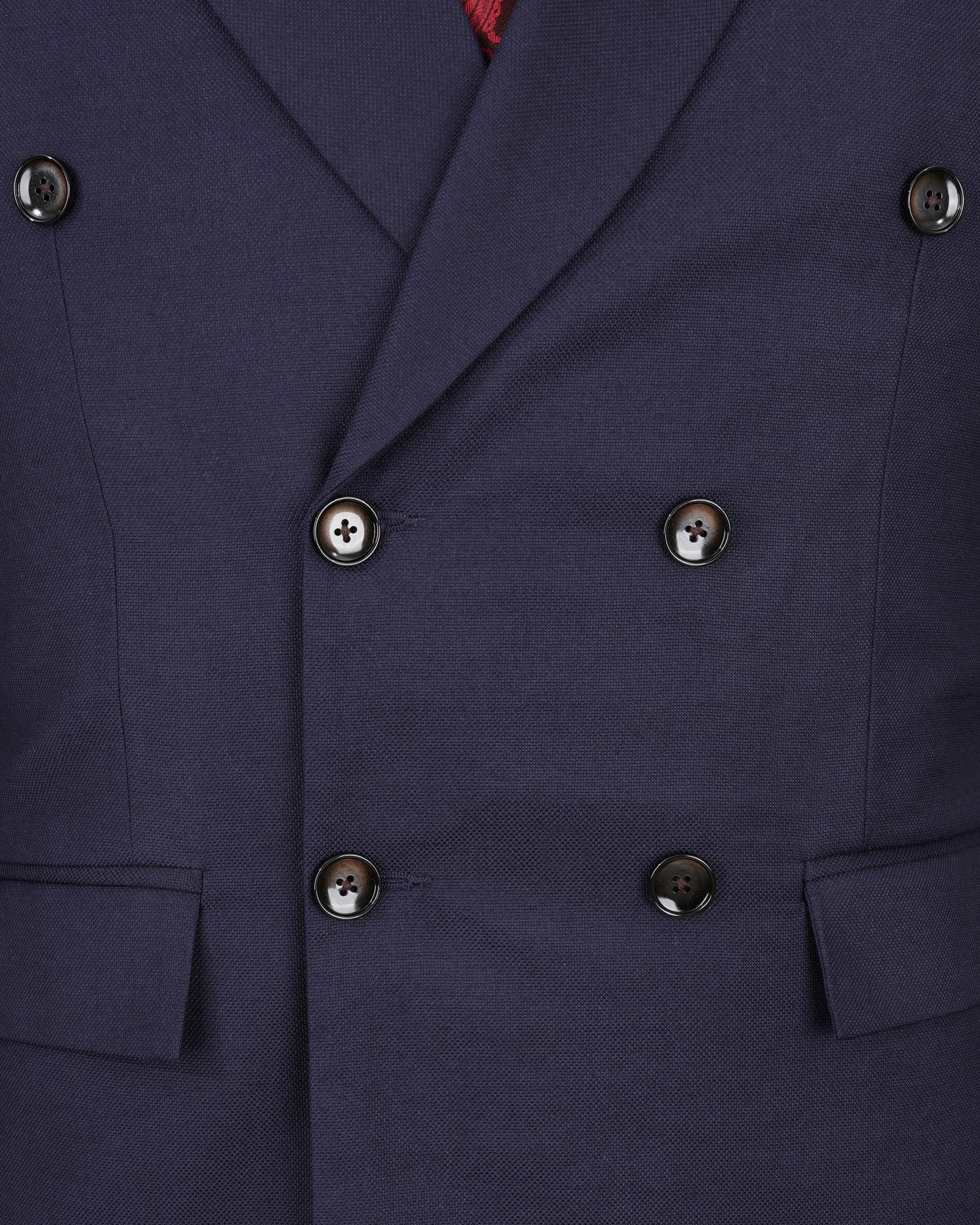 Baltic Sea Dark Violet Double Breasted Suit