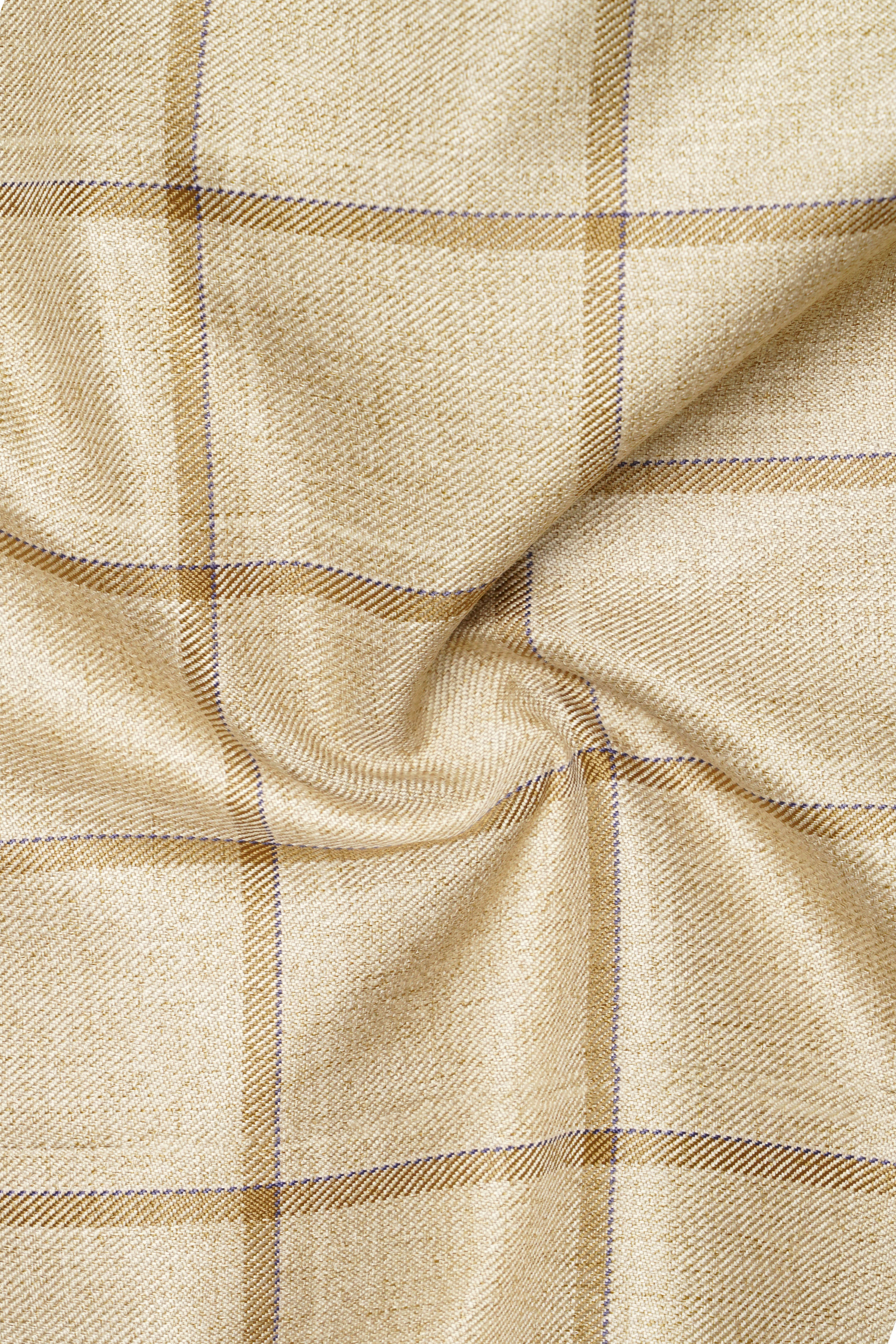 Rodeo Dust Brown Windowpane Double Breasted Suit