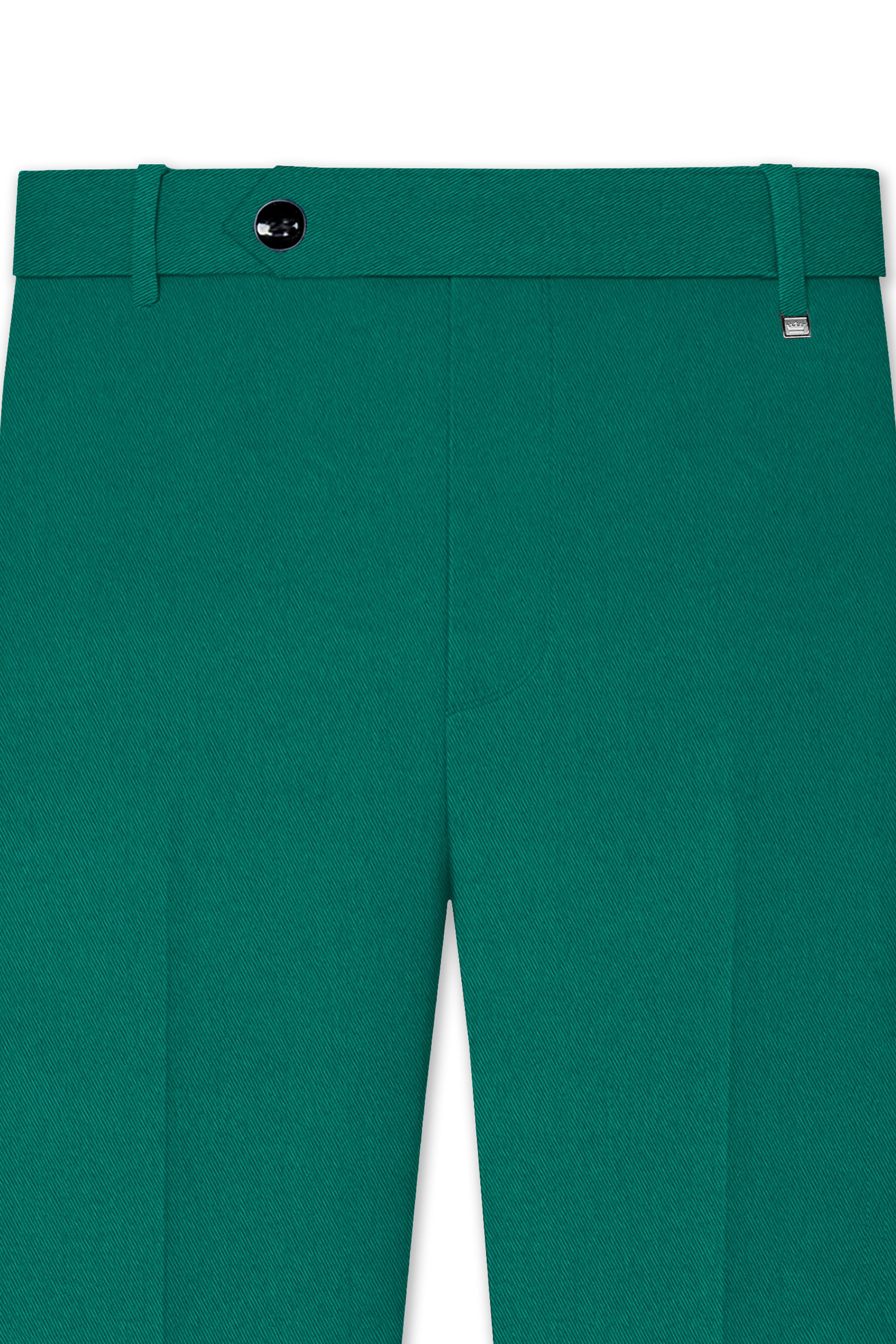 Stromboli Green Cross Placket Bandhgala Suit