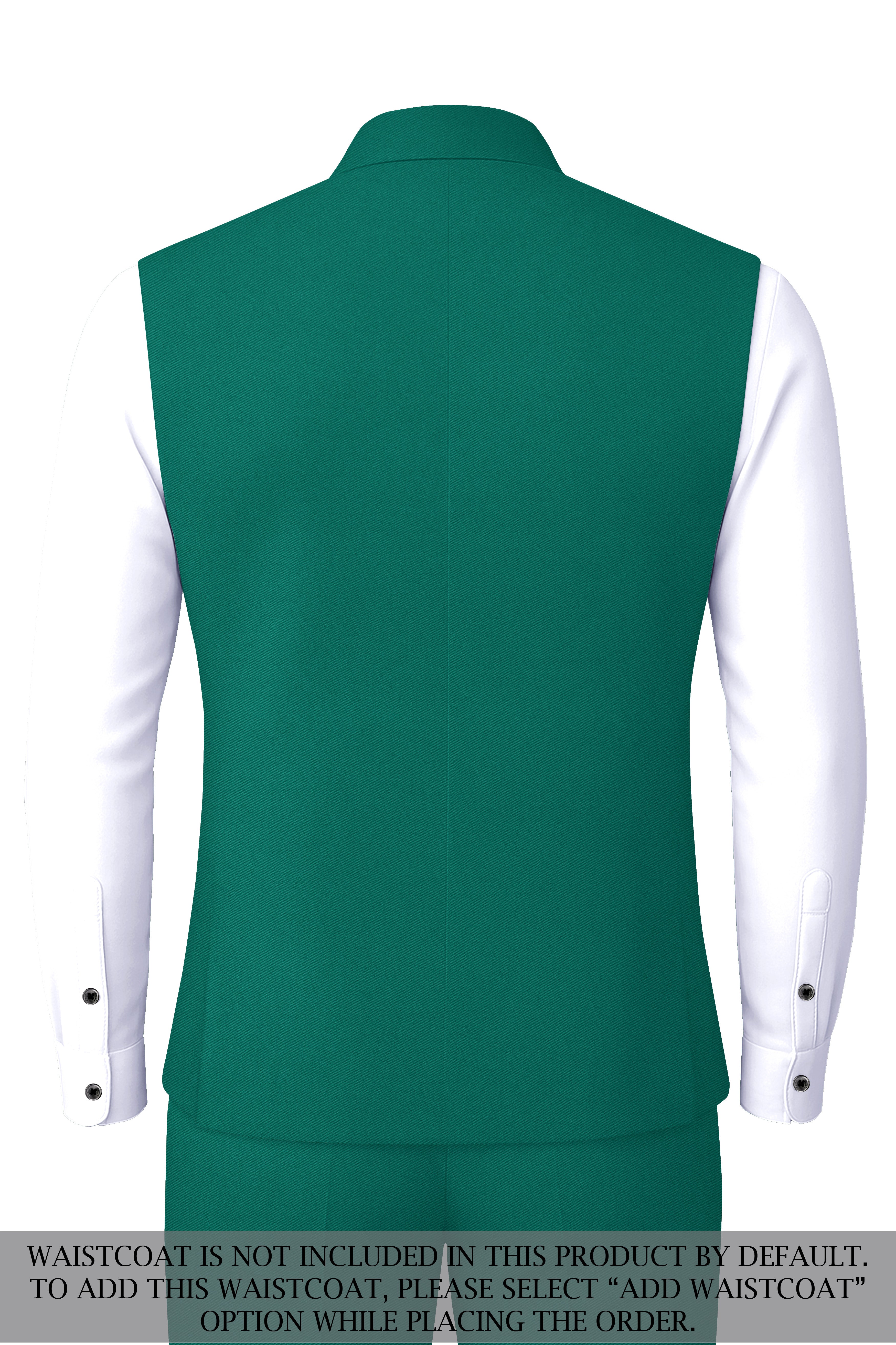 Stromboli Green Cross Placket Bandhgala Suit