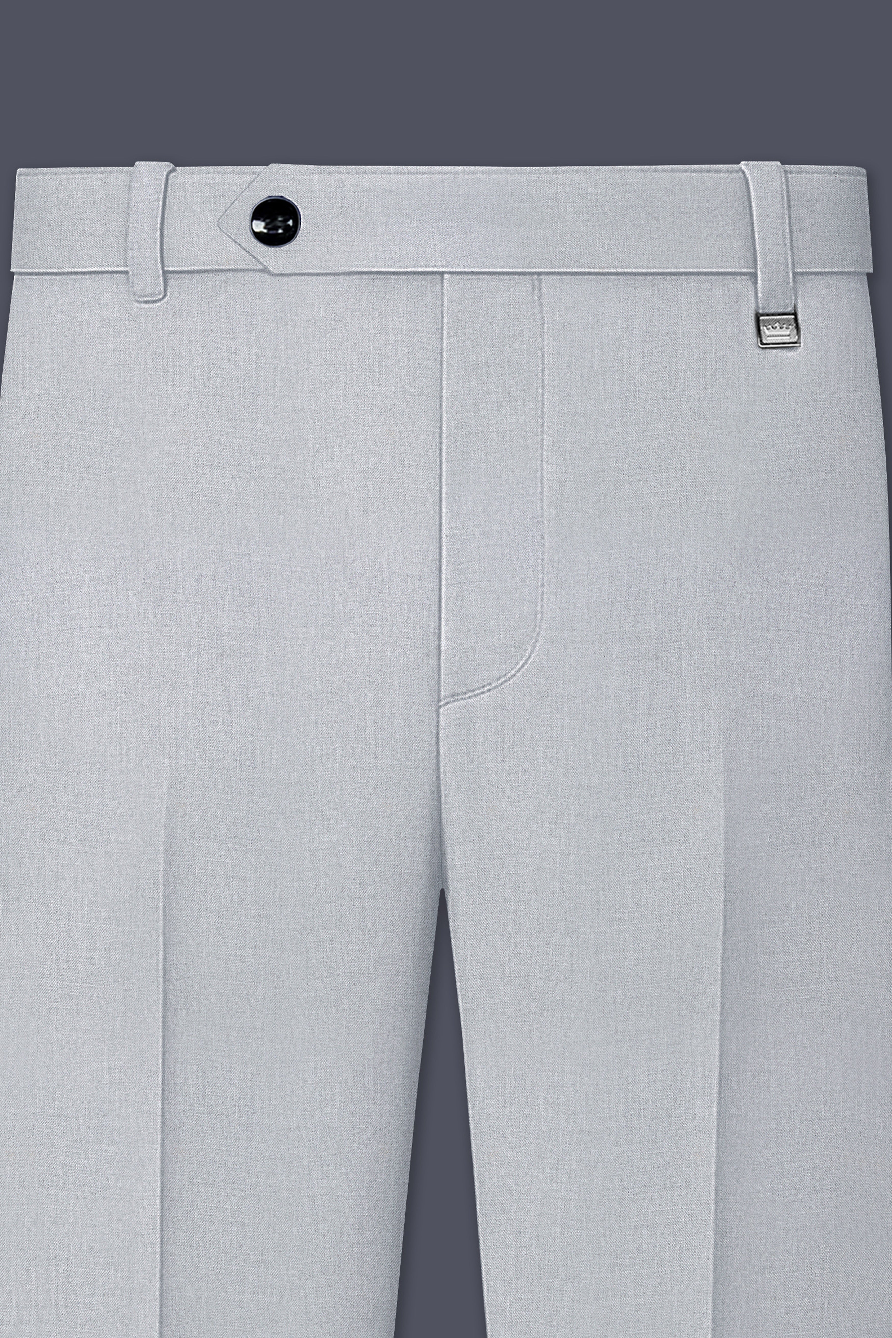 Spun Pearl Gray Cross Placket Bandhgala Suit
