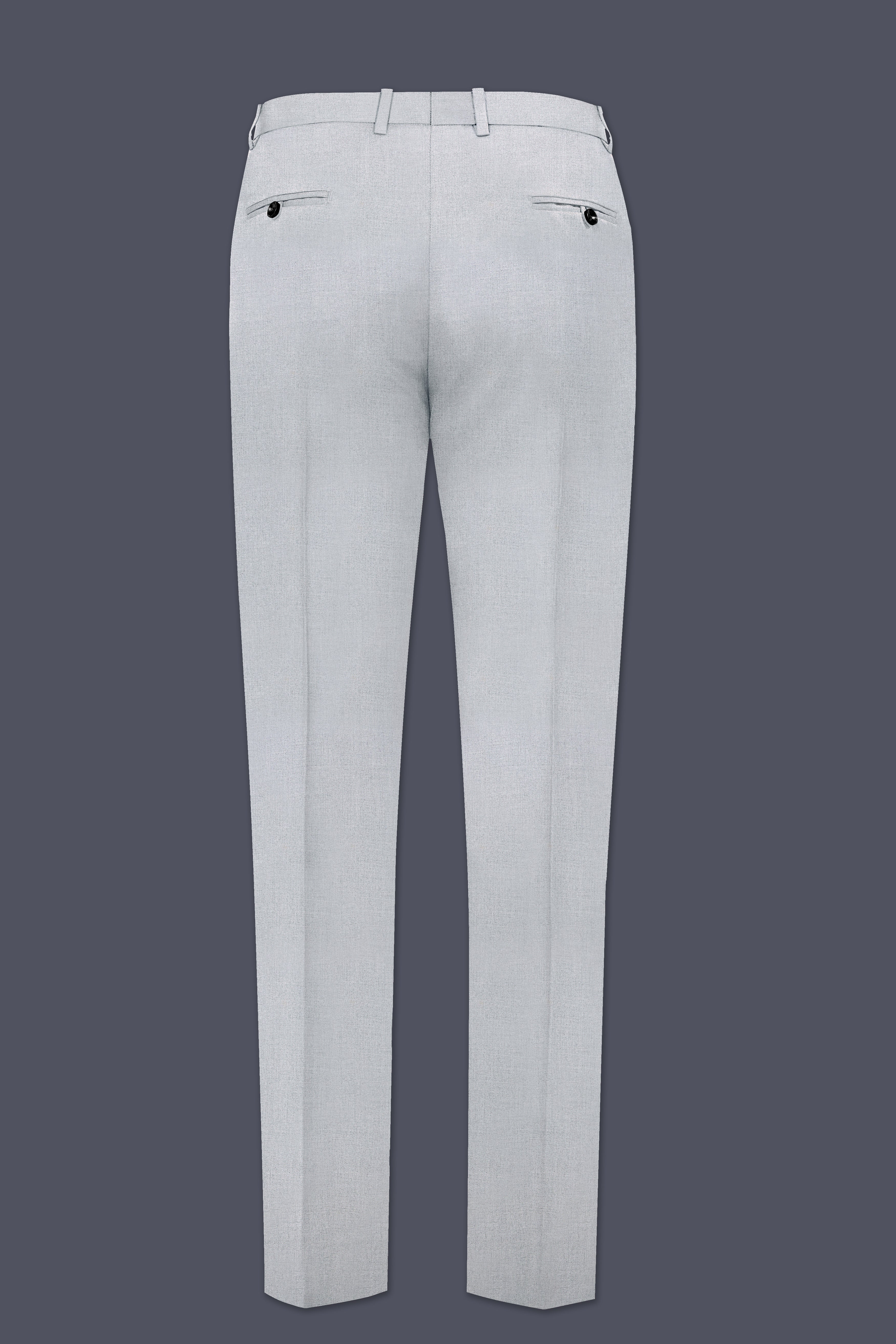 Spun Pearl Gray Cross Placket Bandhgala Suit