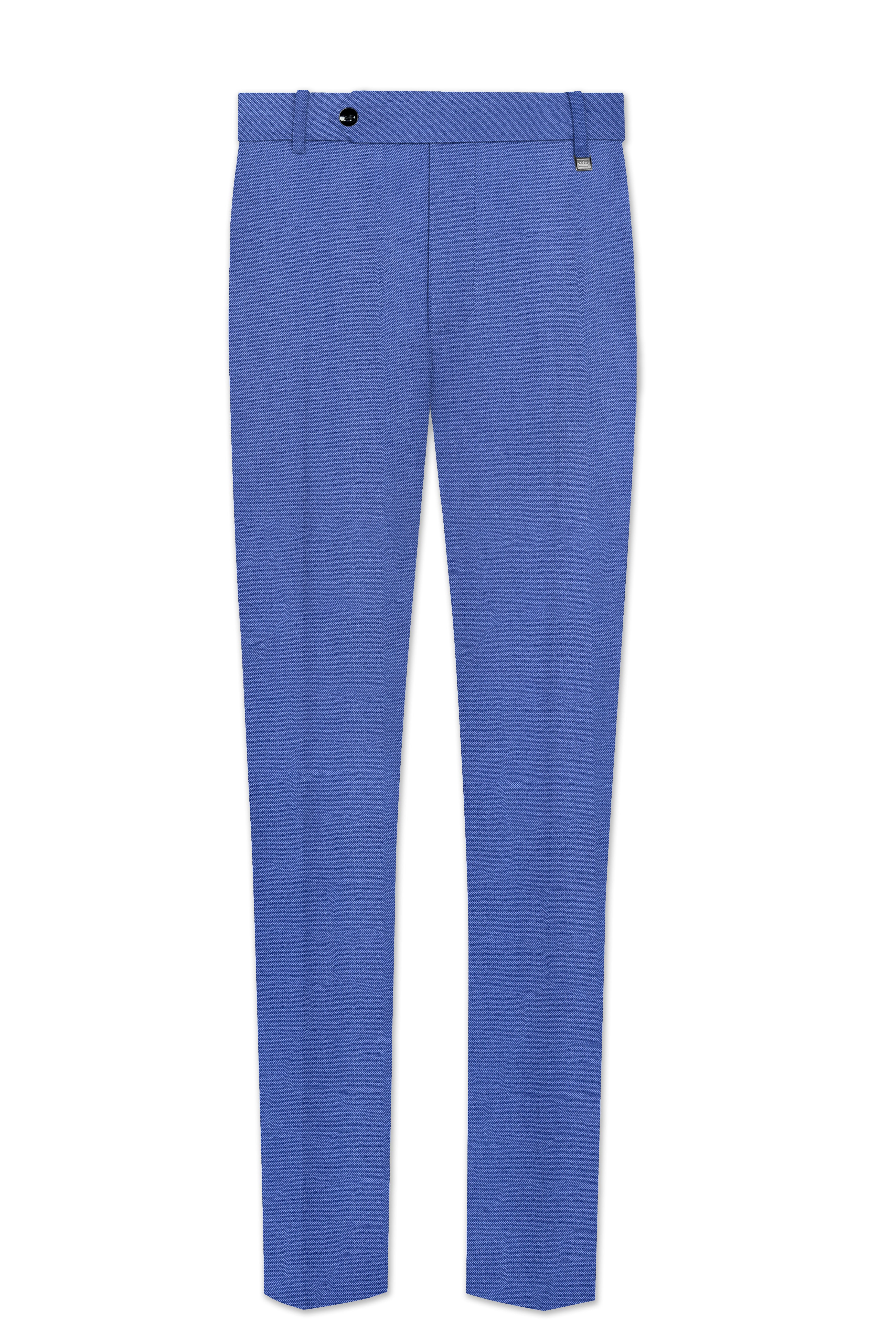 Twilight Blue Premium Cotton Cross Placket Bandhgala Suit
