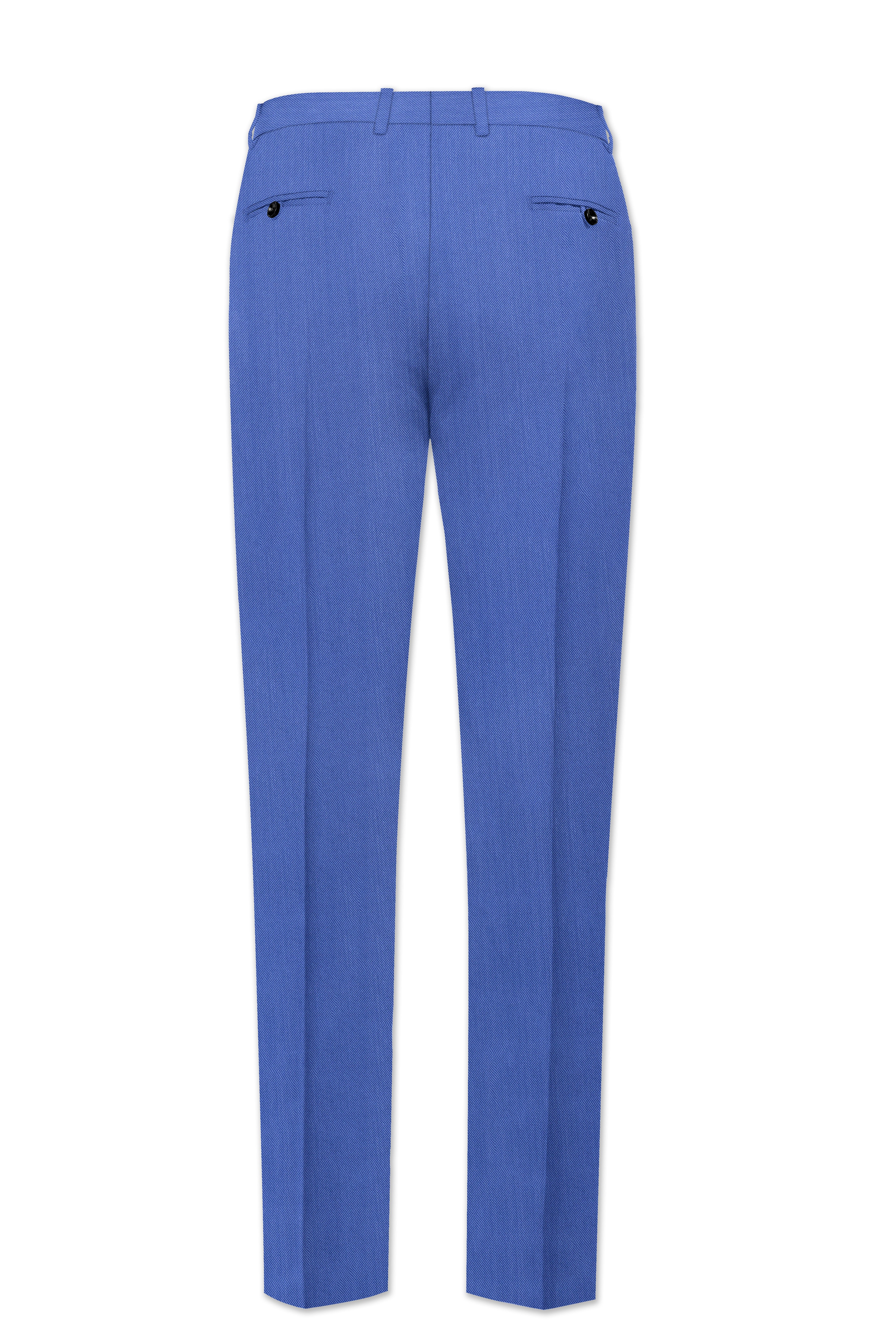 Twilight Blue Premium Cotton Cross Placket Bandhgala Suit