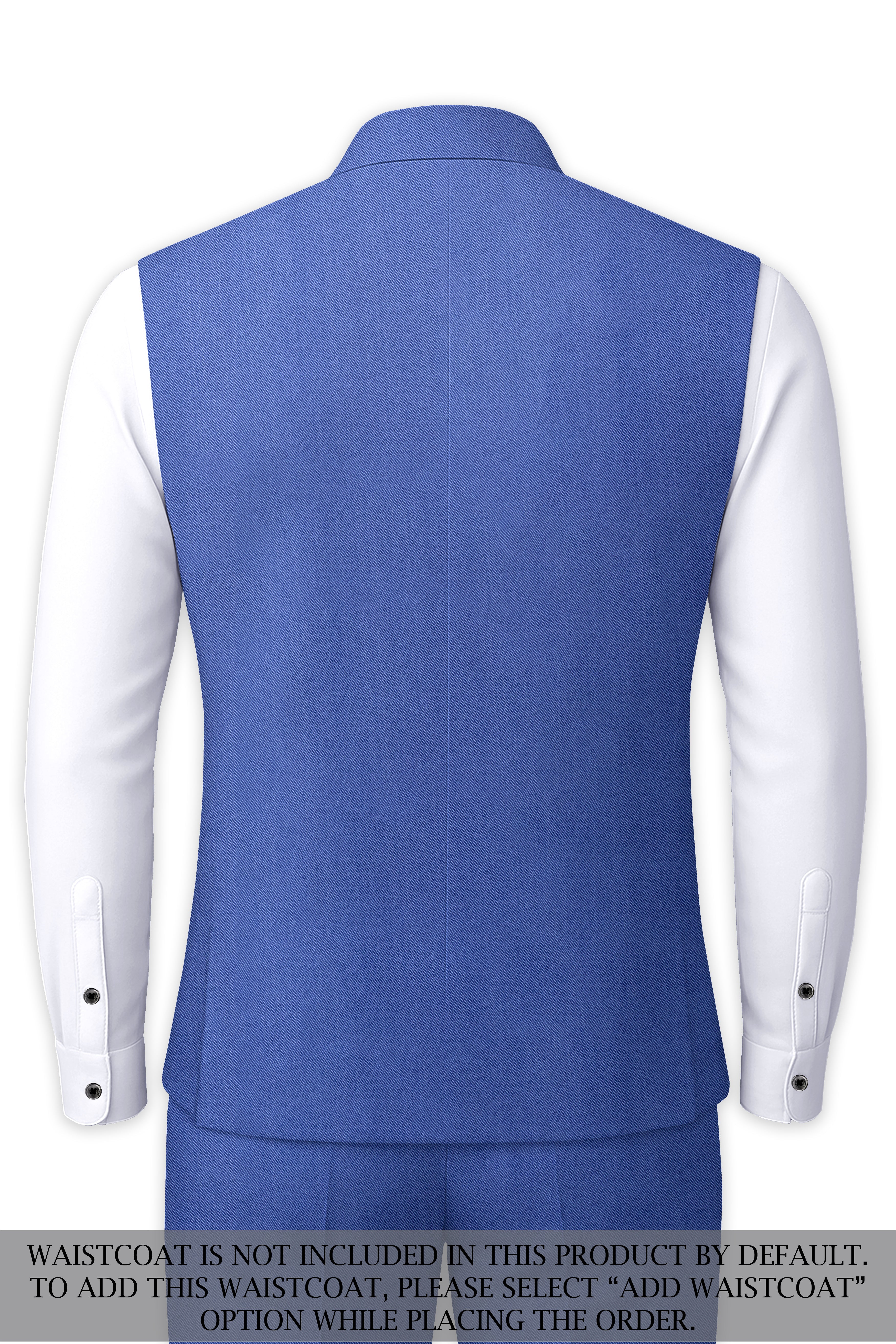 Twilight Blue Premium Cotton Cross Placket Bandhgala Suit