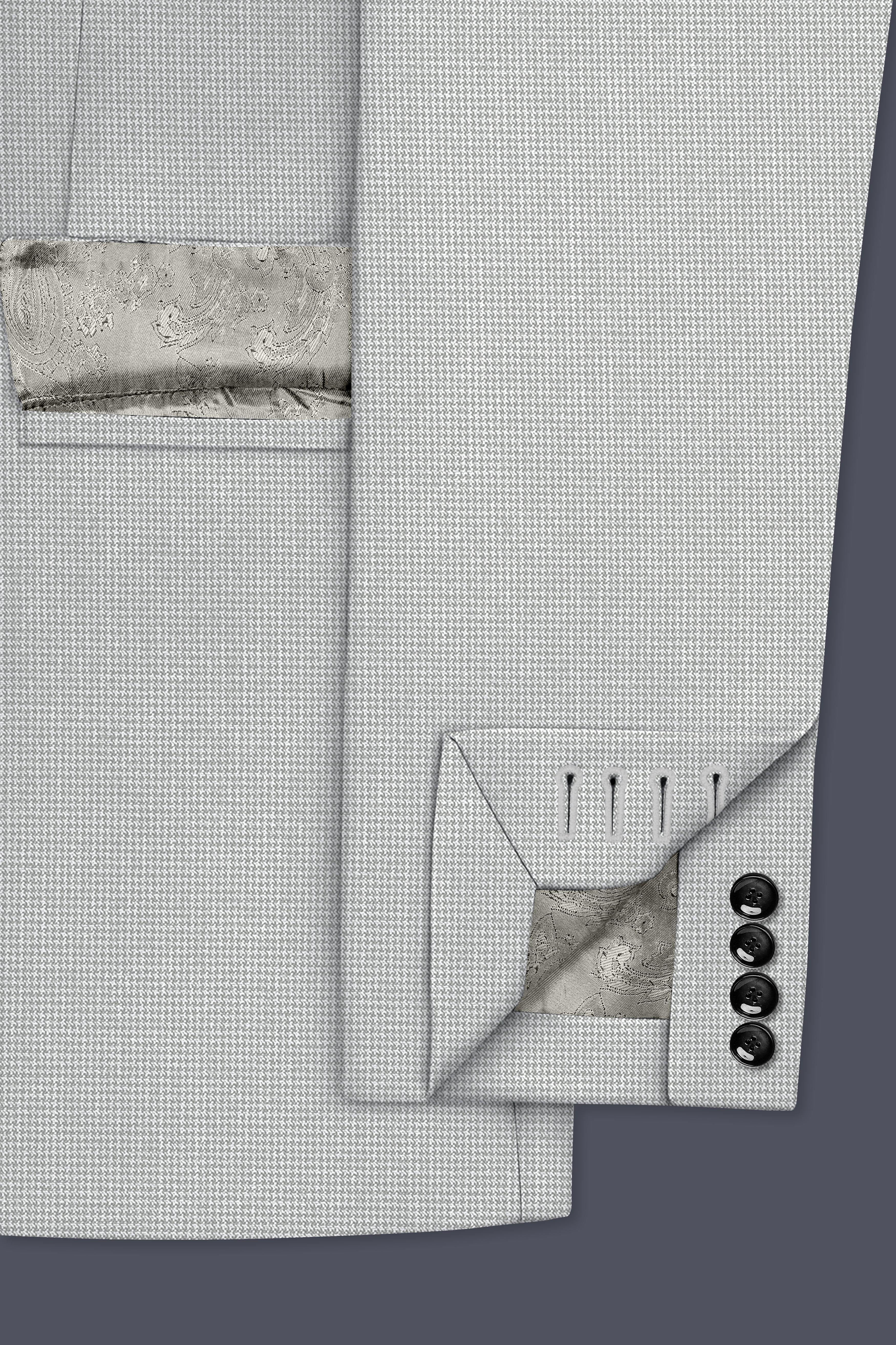 Pale Slate Gray Double Breasted Suit