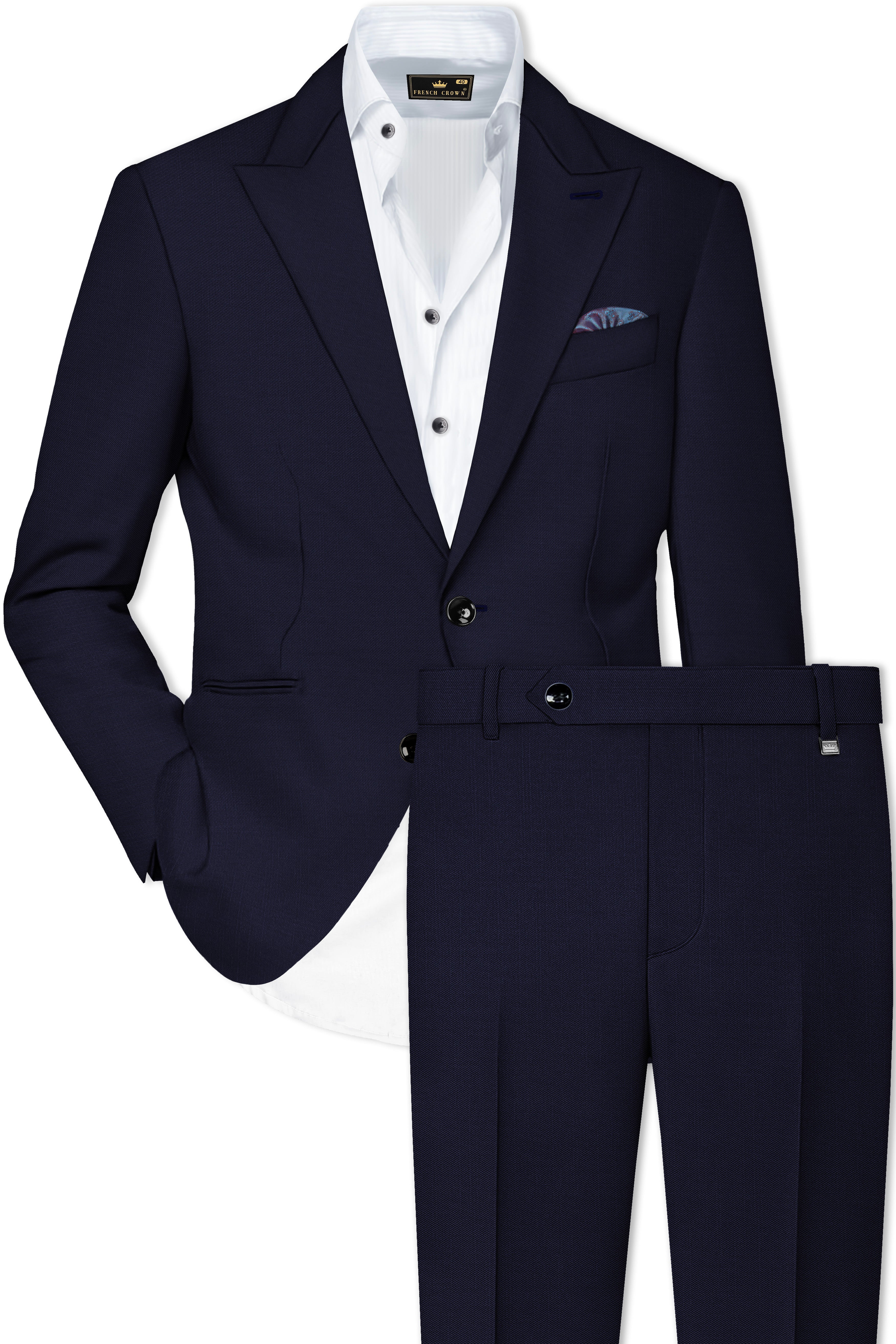 Haiti Blue Single Breasted Suit