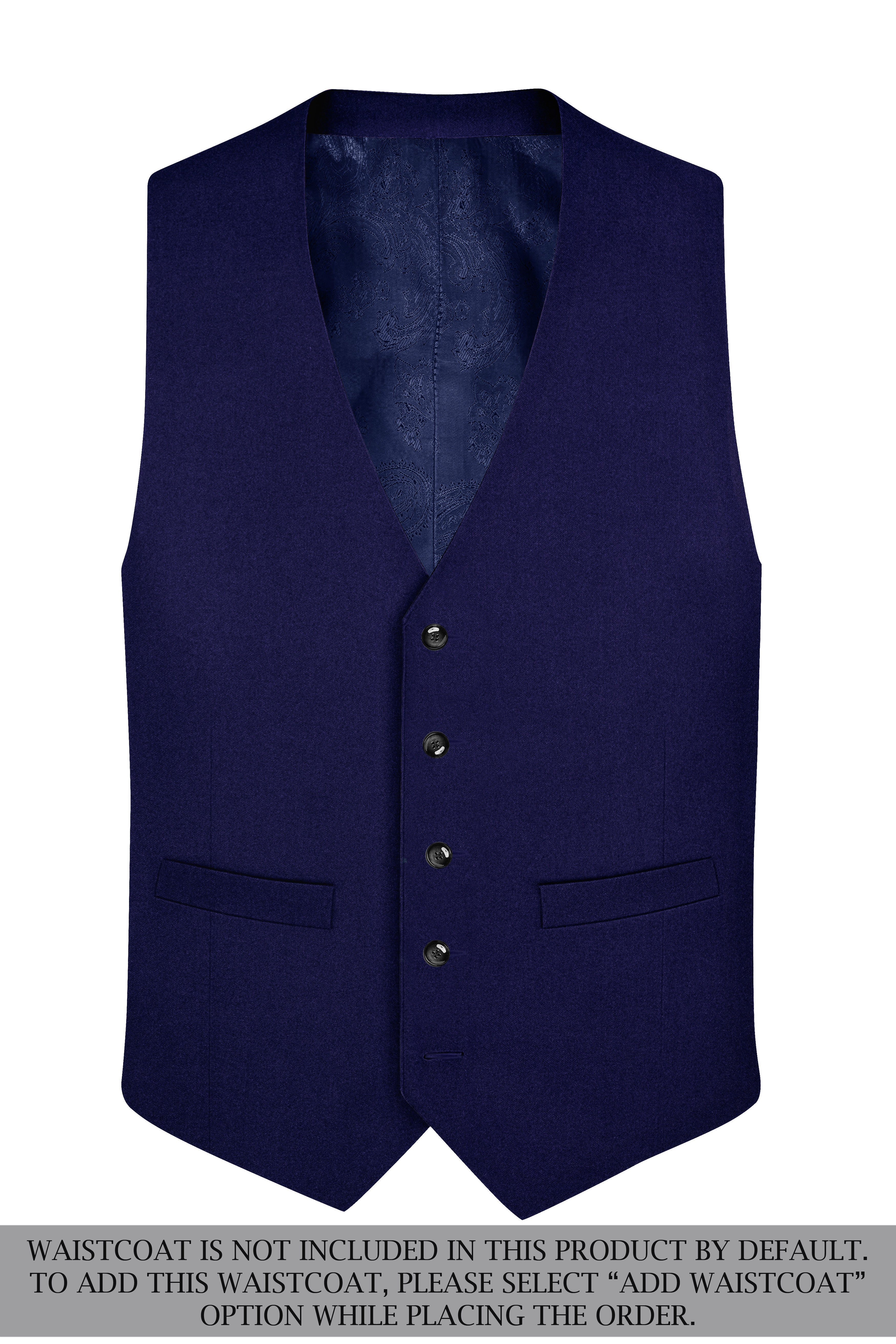 Bleached Cedar Blue Double Breasted Black Lapel Designer Suit