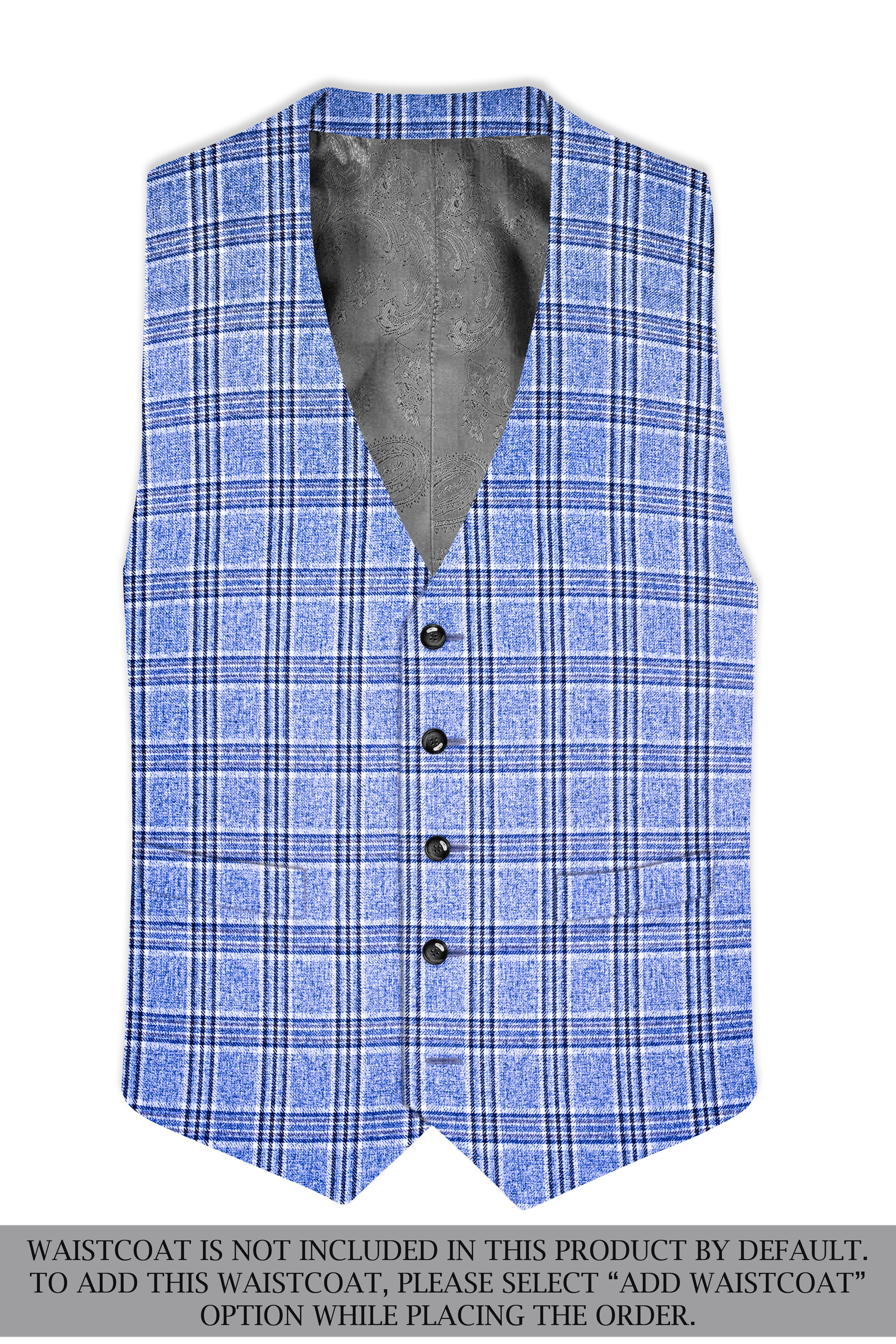 Bayoux Blue Plaid Double Breasted Suit