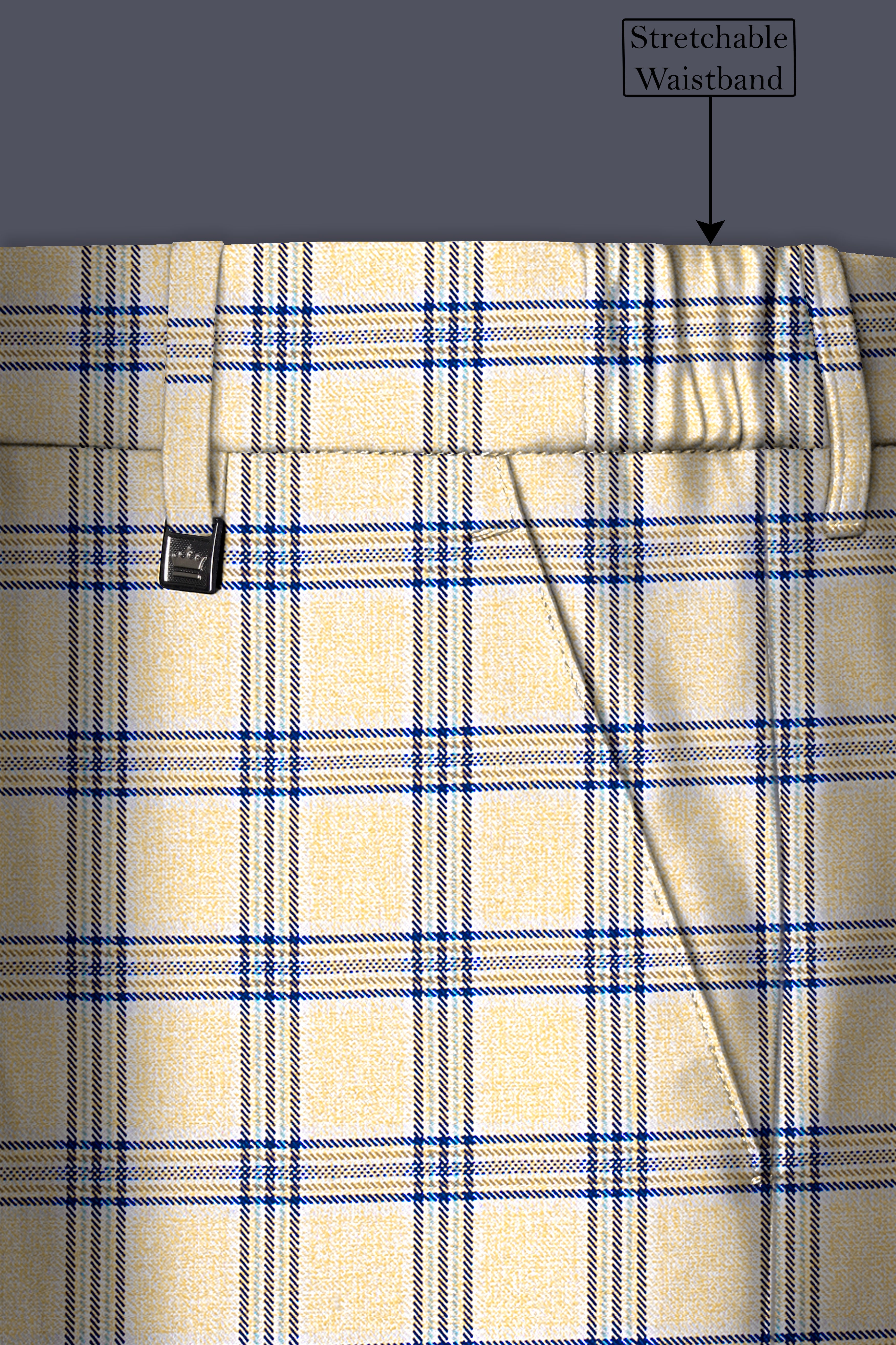 Coriander Light Brown with Rhino Blue Plaid Single Breasted Suit