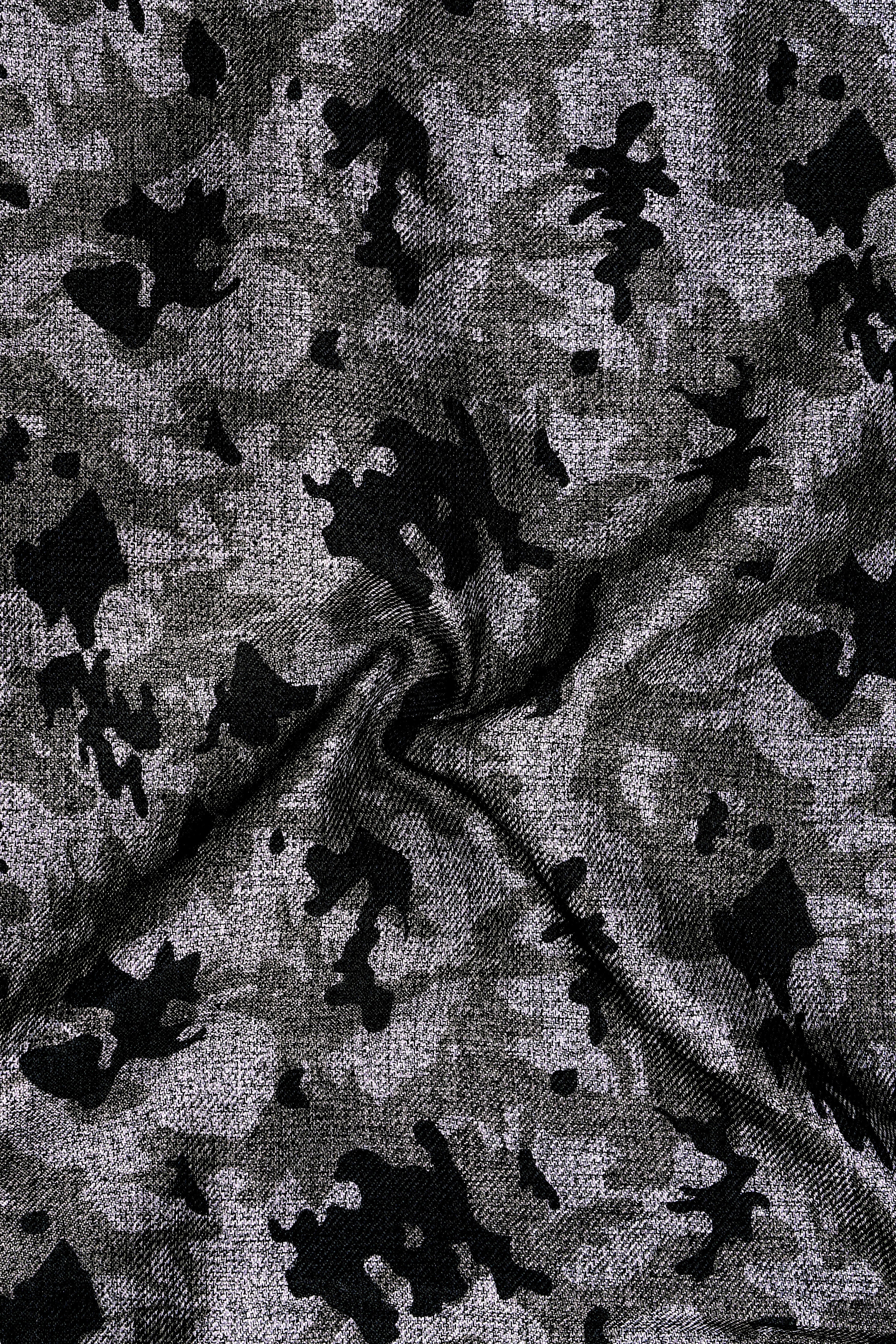 Merlin Green with Scorpion Gray Chintz Printed Bandhgala Designer Suit