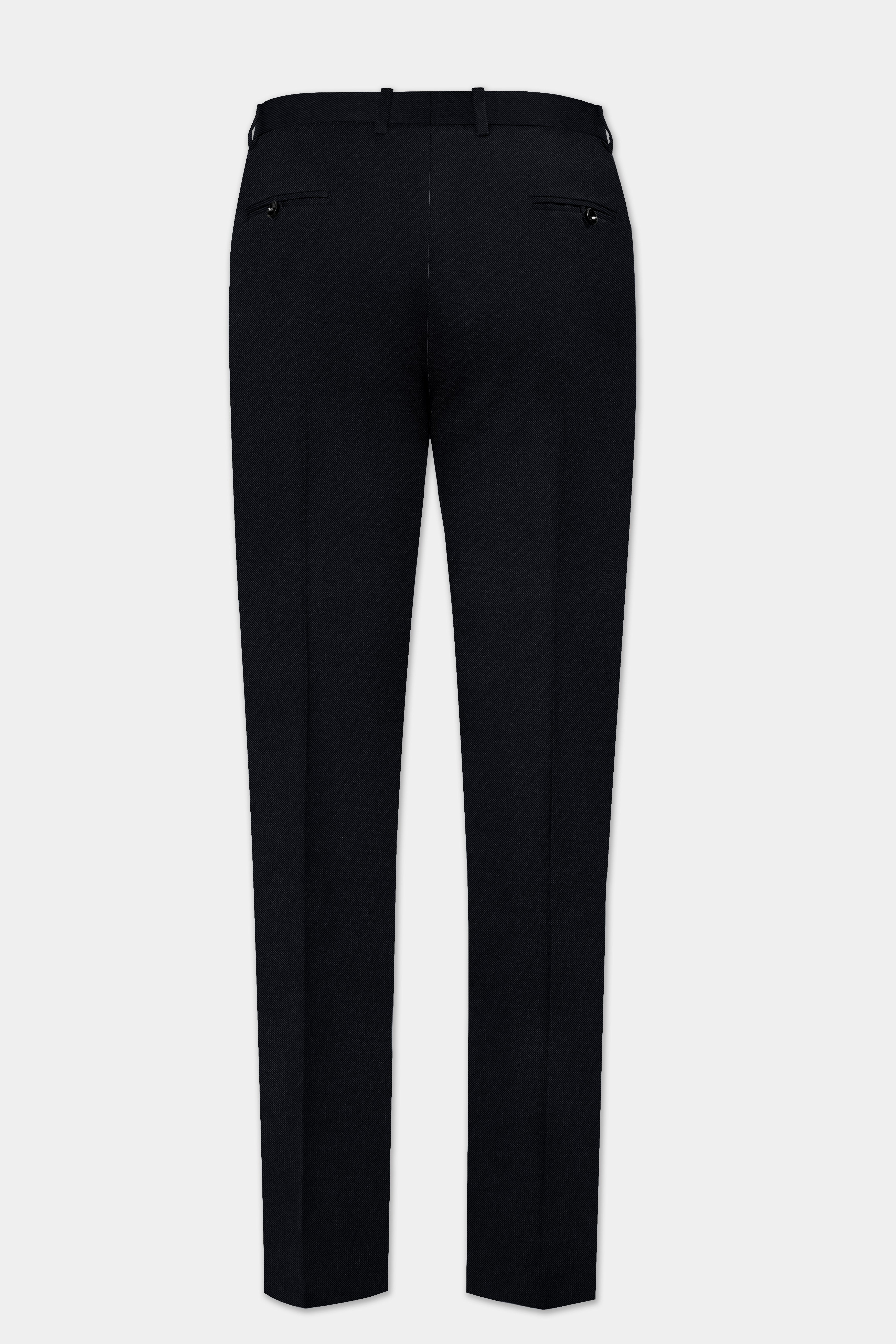 Jade Black Subtle Sheen Slight Stretch Performance Suit