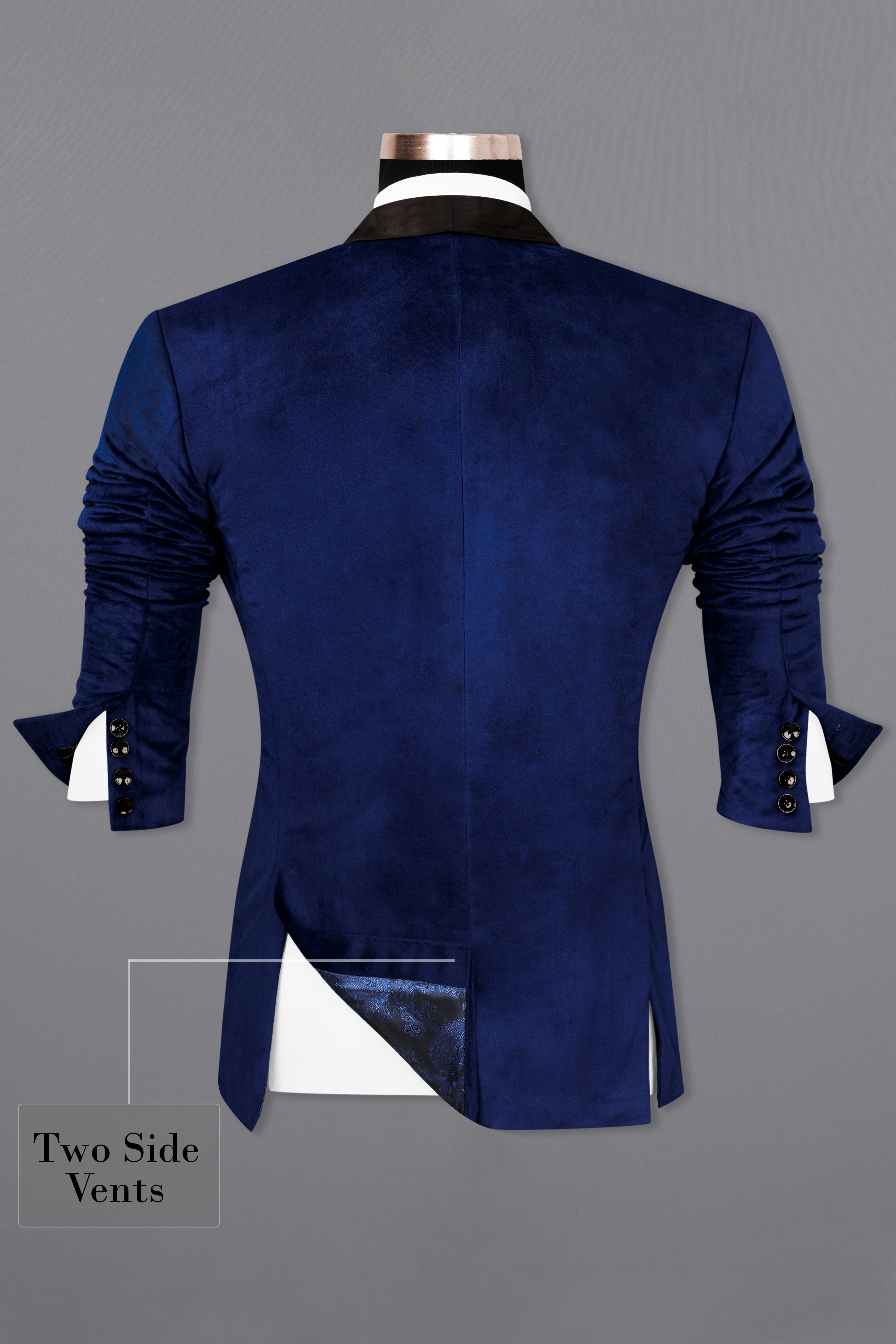 Zodiac Blue Velvet Tuxedo Designer Suit