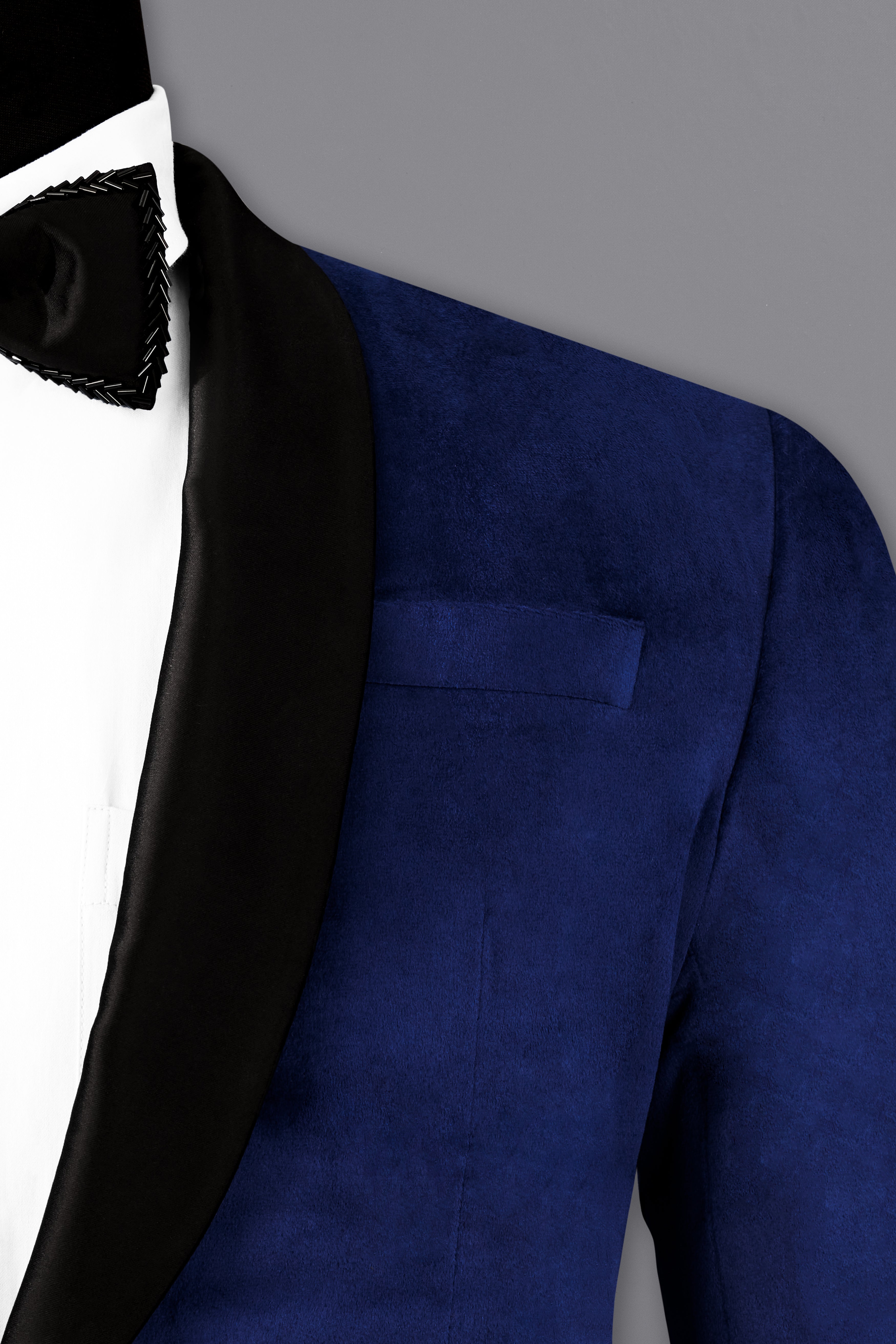 Zodiac Blue Velvet Tuxedo Designer Suit