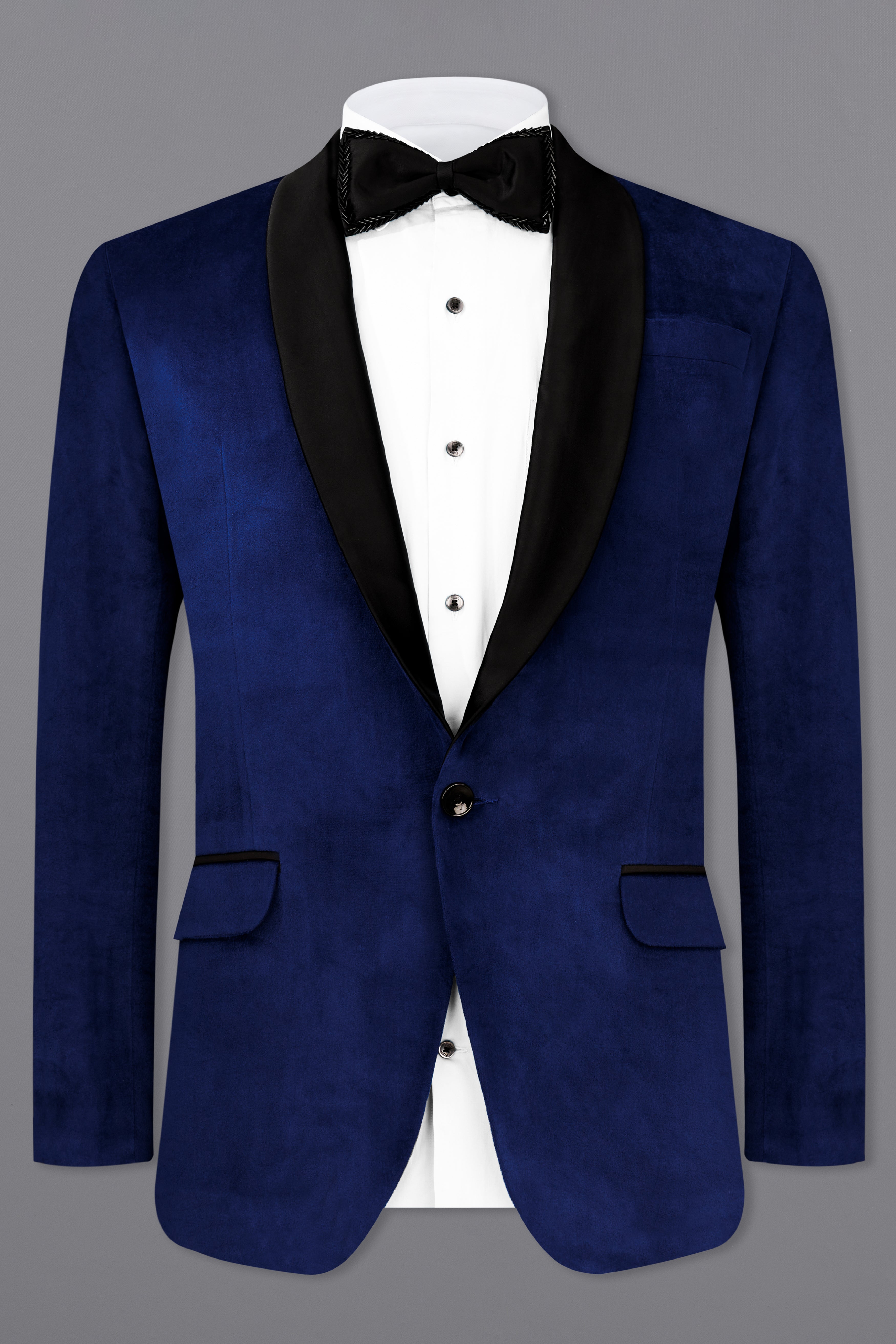 Zodiac Blue Velvet Tuxedo Designer Suit